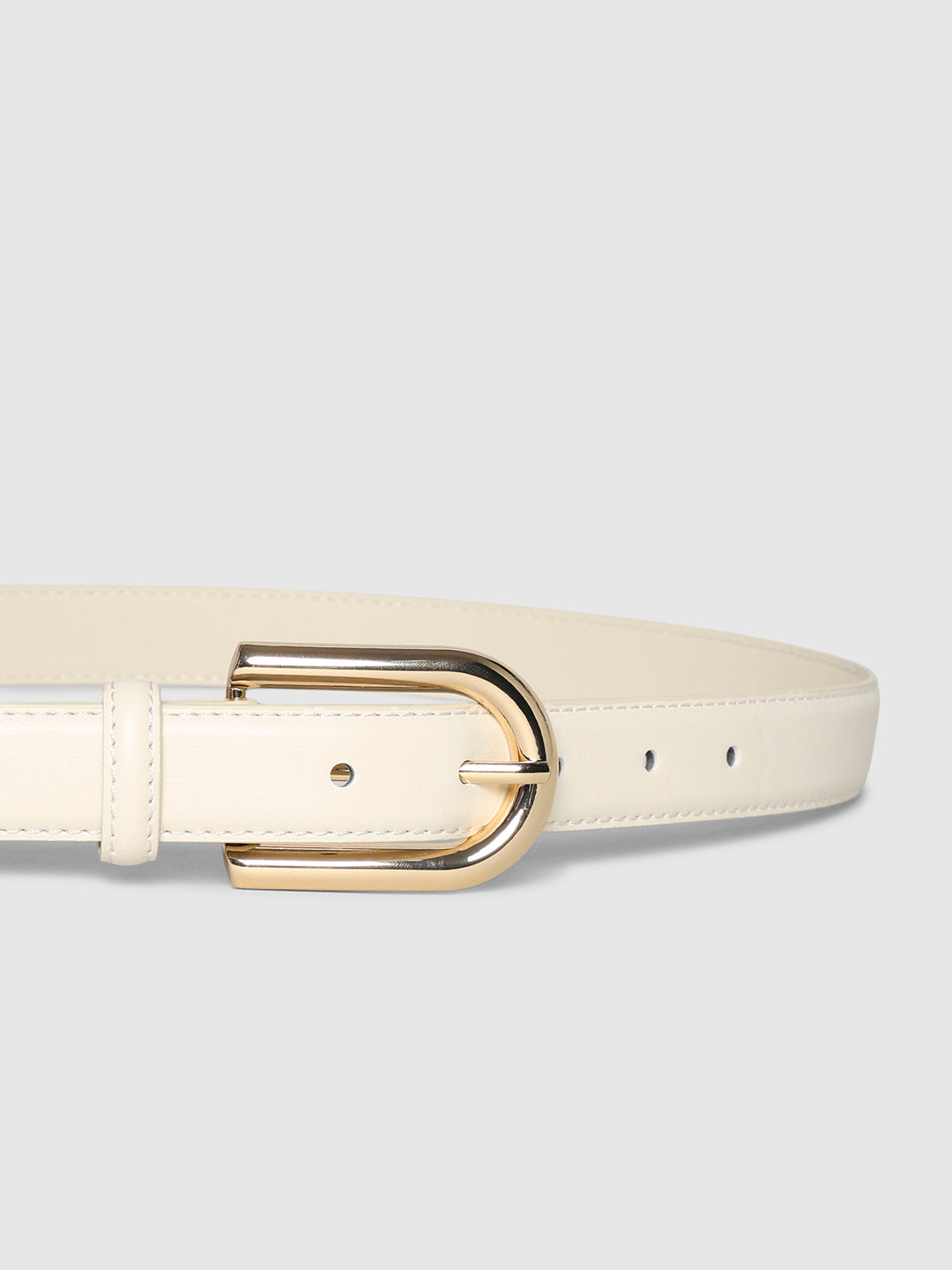 White Narrow Belt