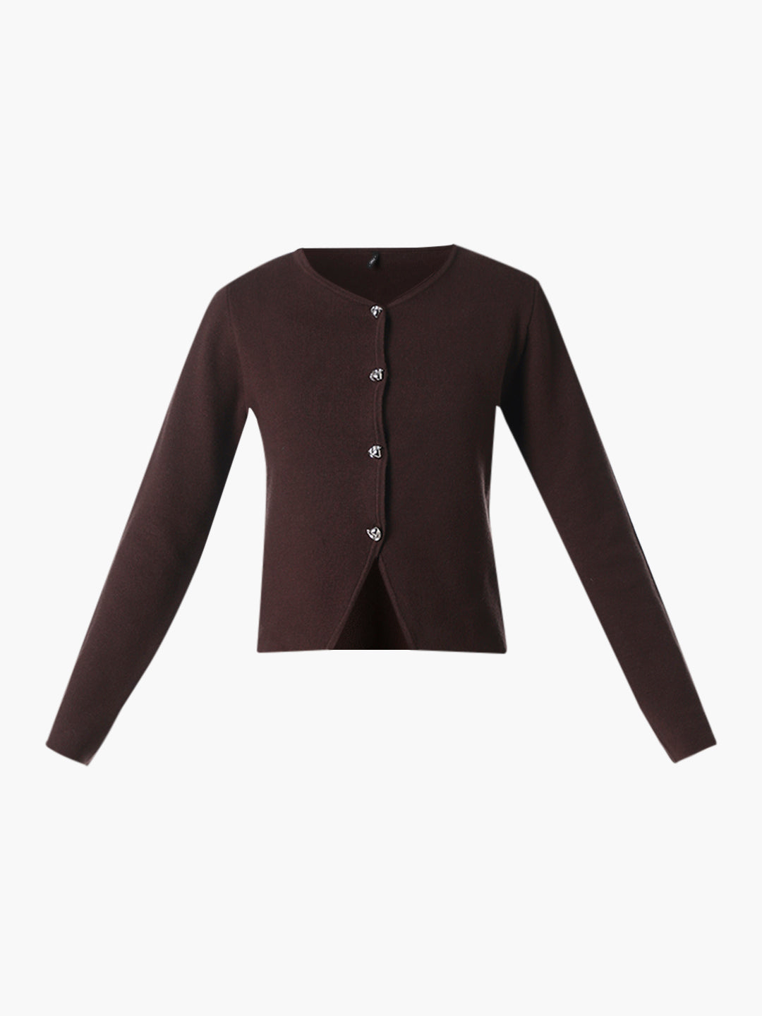 Maroon Buttoned Cardigan