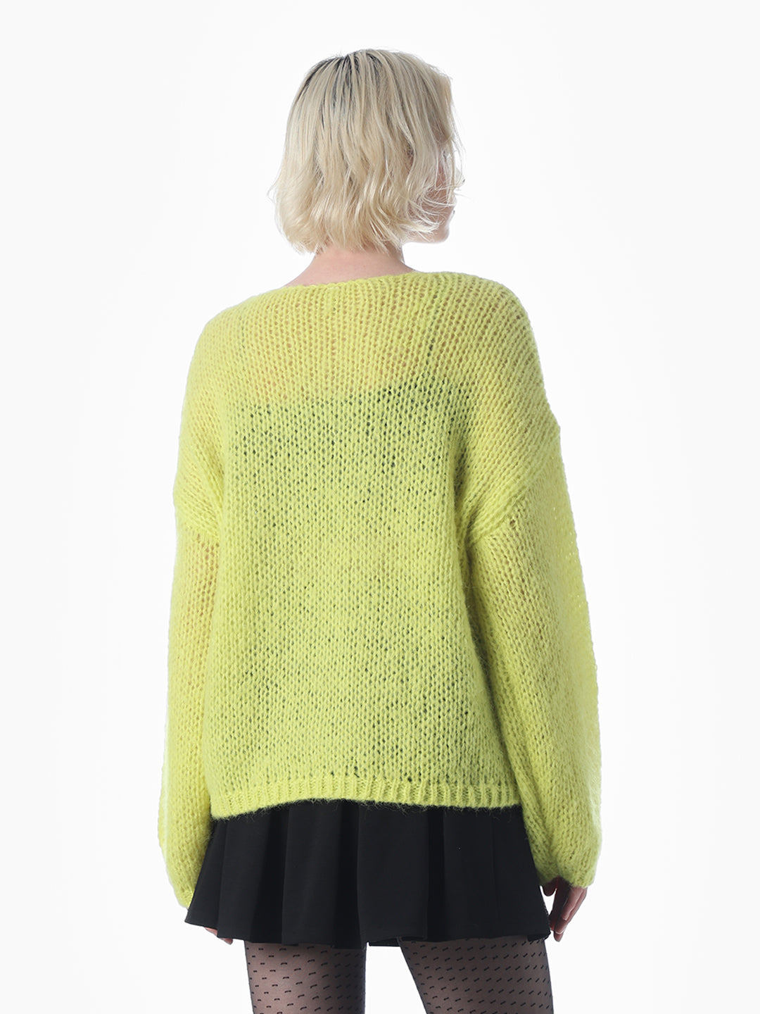 Green Embroidered O-Neck Pullover