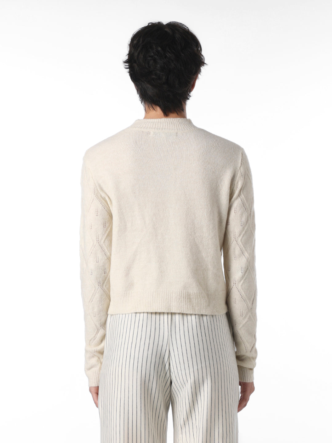 Beige Pearl Embellished Pullover