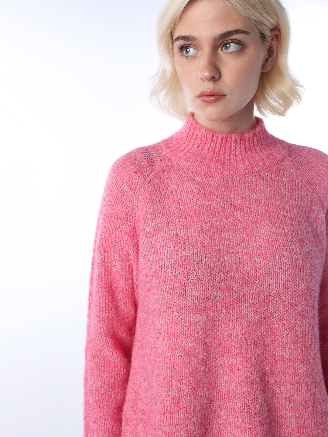 High Neck Cable Knit Pullover