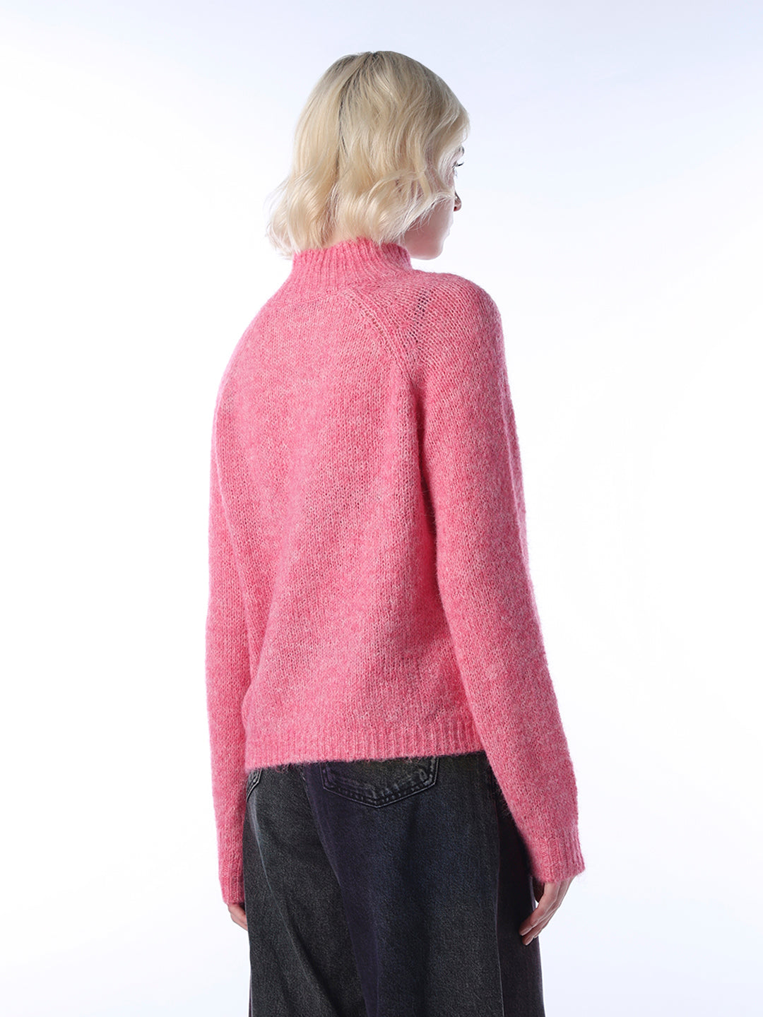 High Neck Cable Knit Pullover