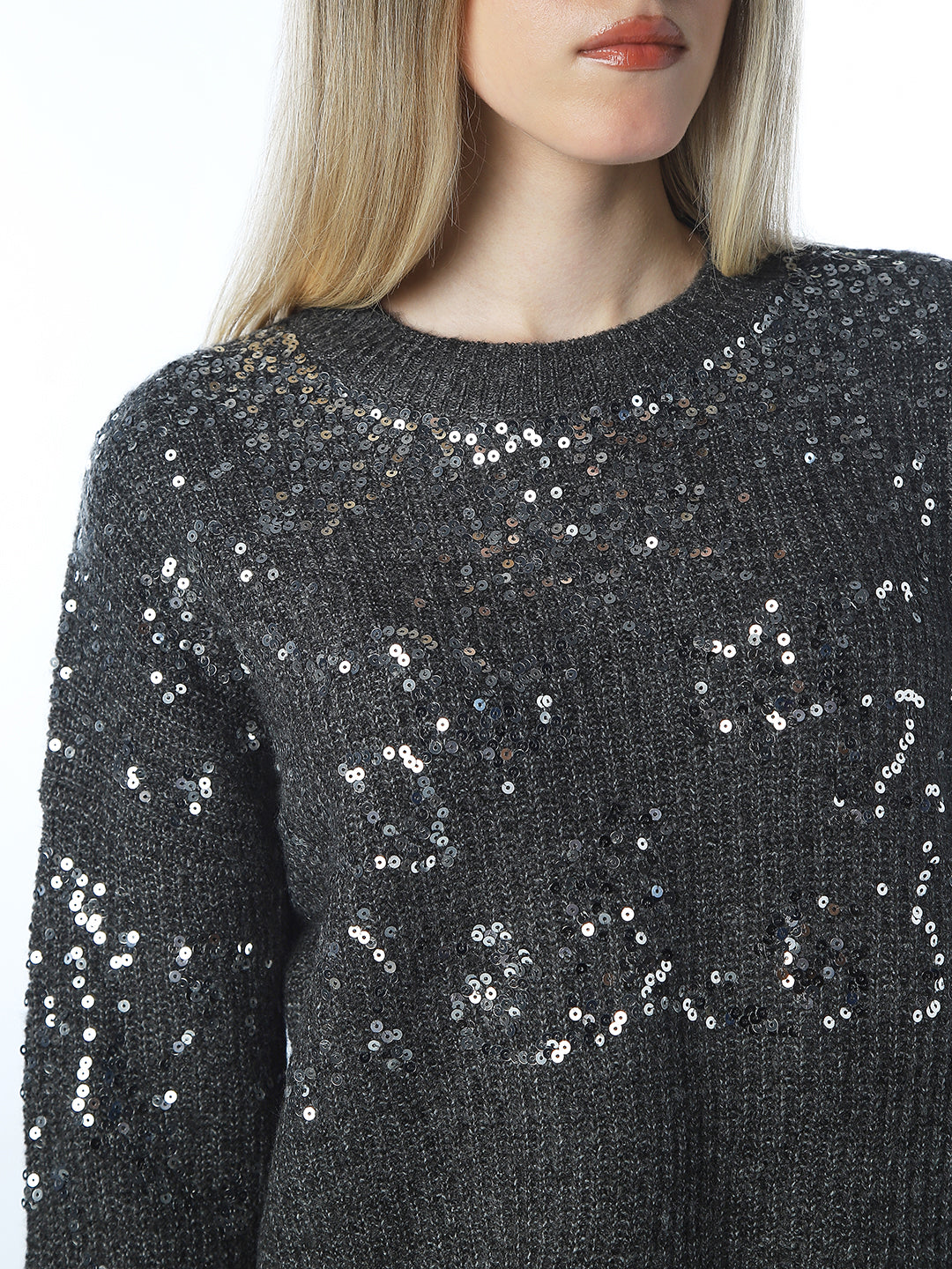Sequin Embellished Pullover
