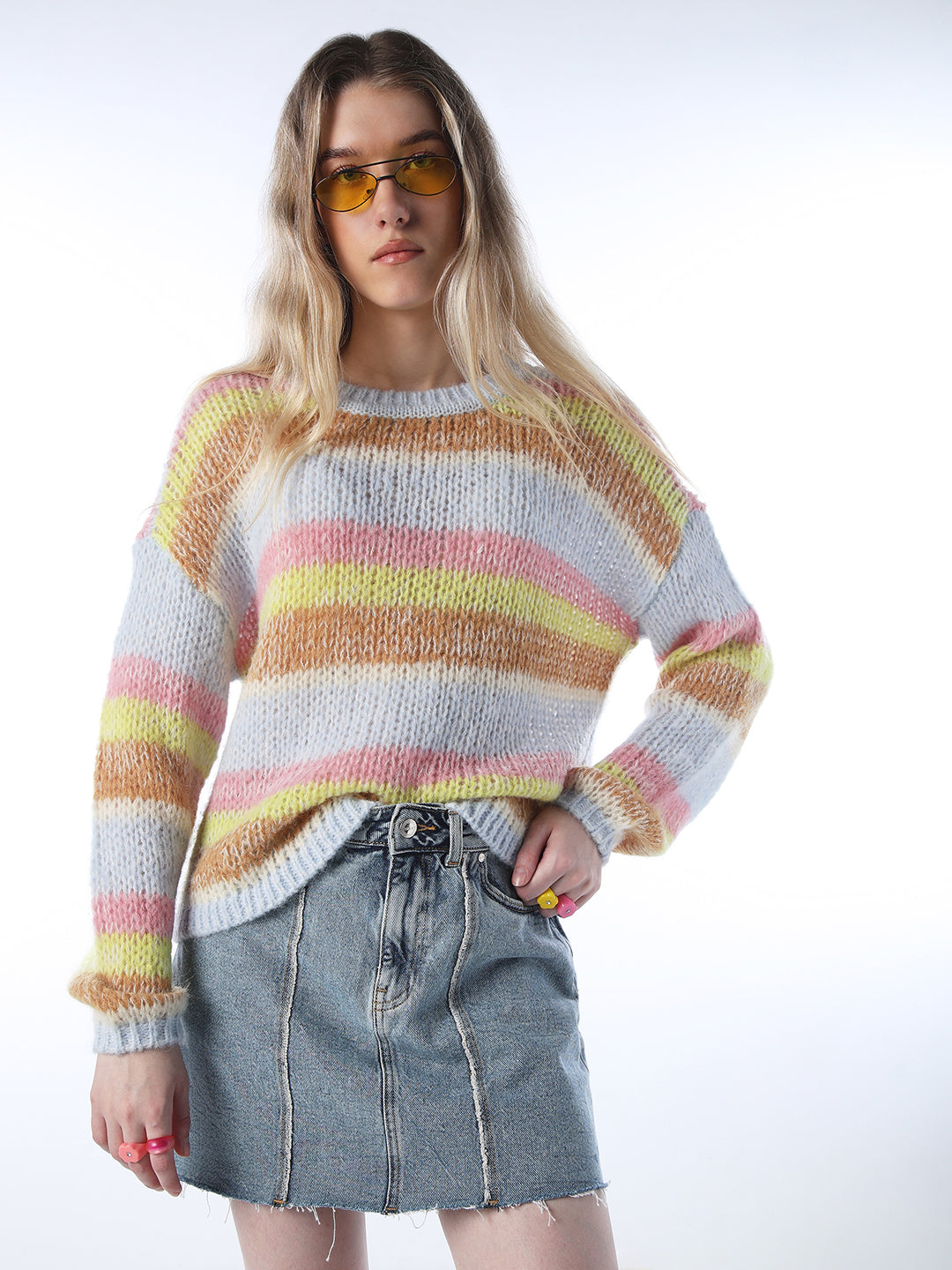 Multi-Colour Striped Pullover