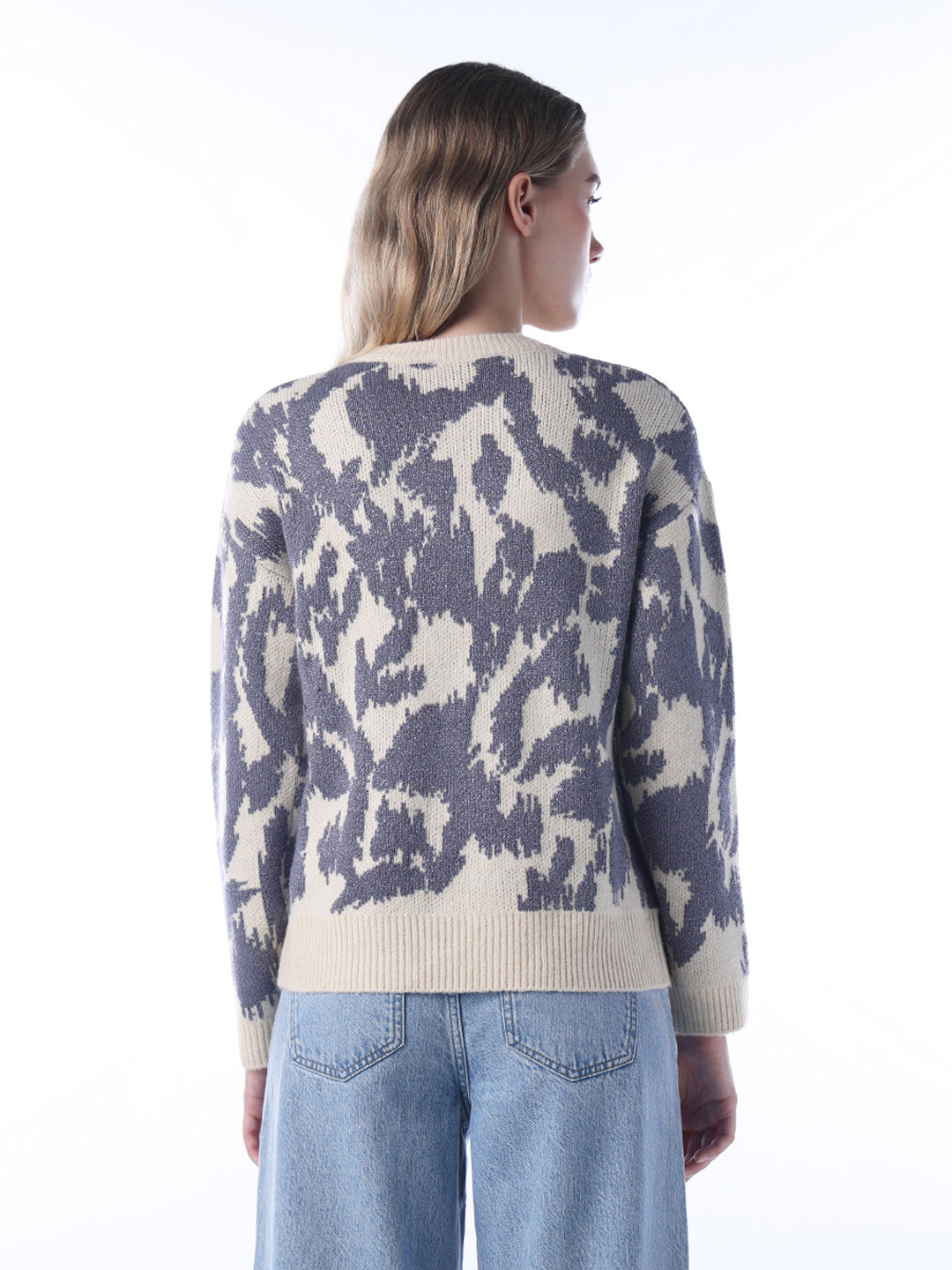 Shimmer Jacquard Knit Pullover