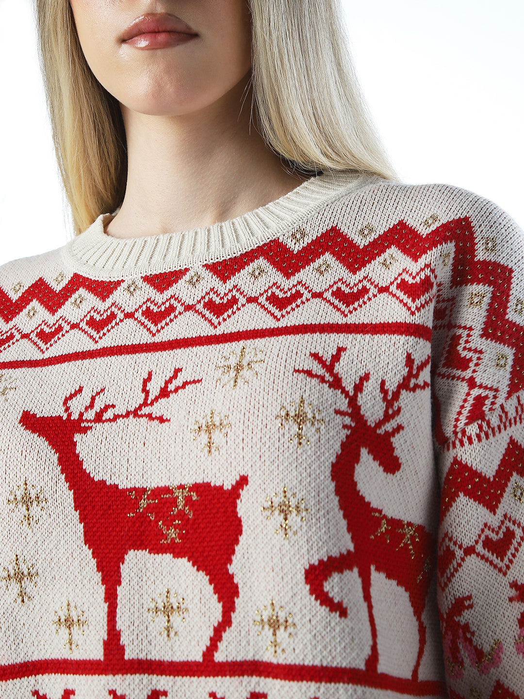 X-Mas Glitter Printed Pullover