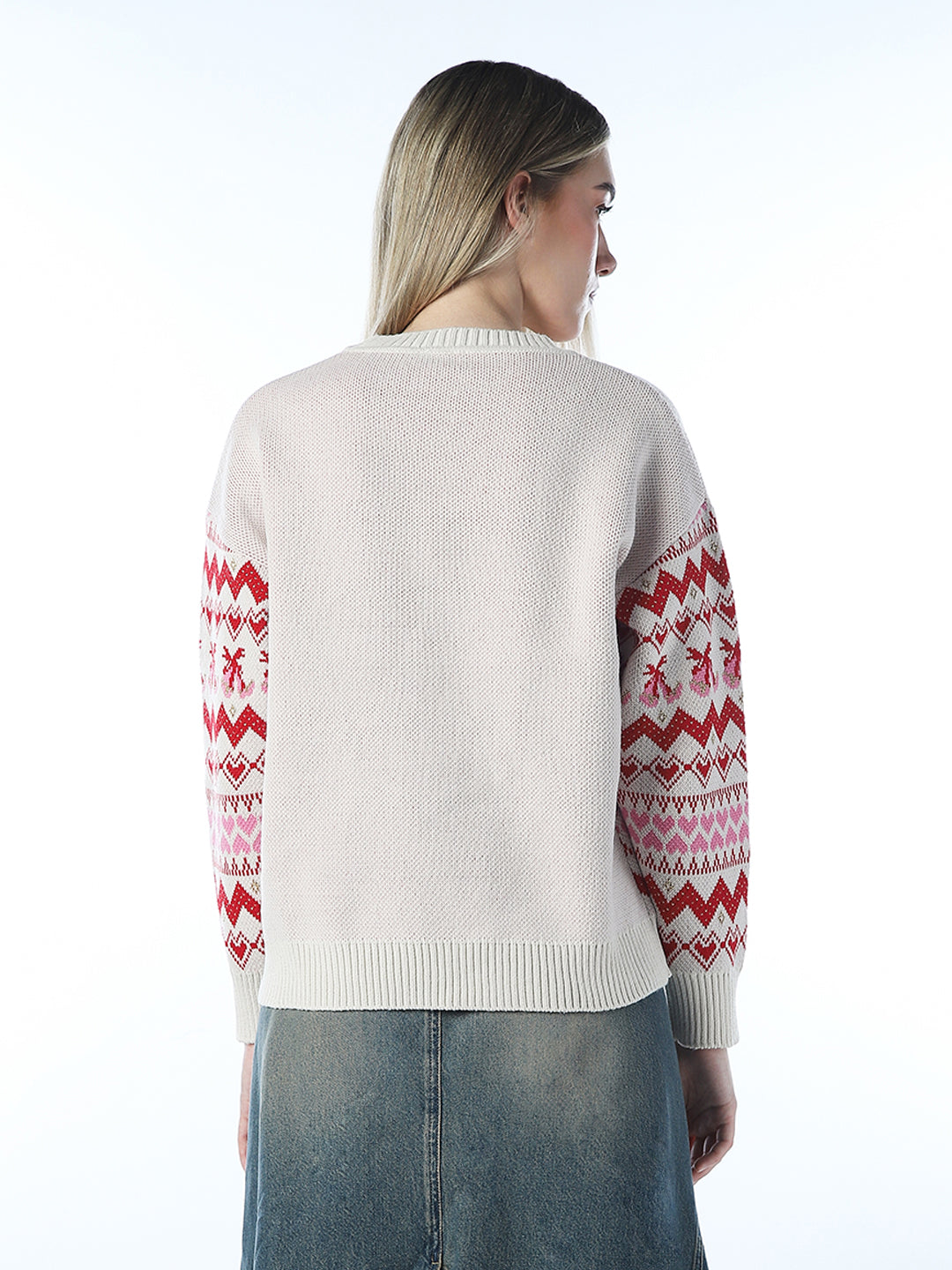 X-Mas Glitter Printed Pullover