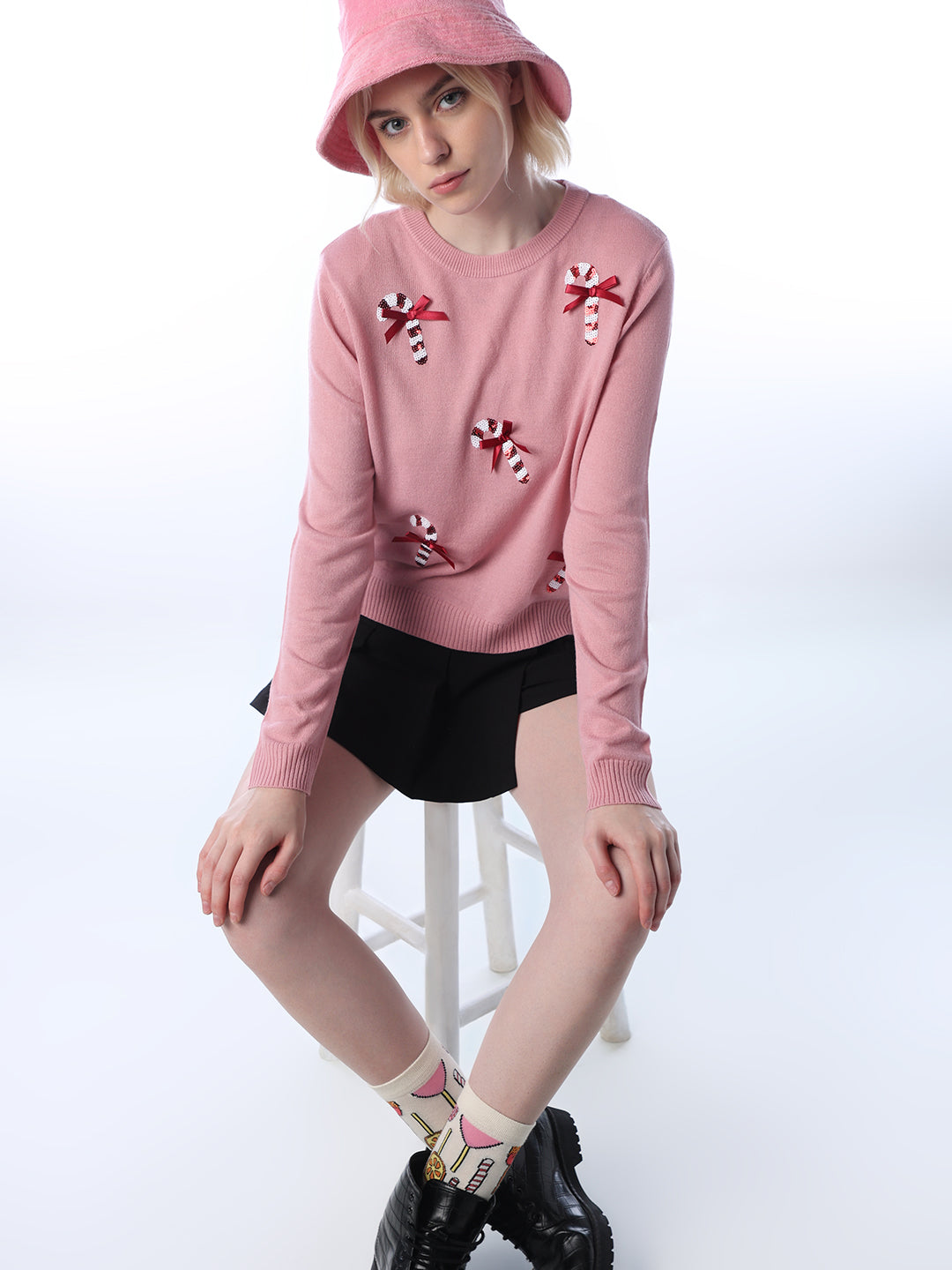 Candy Cane O-Neck Pullover
