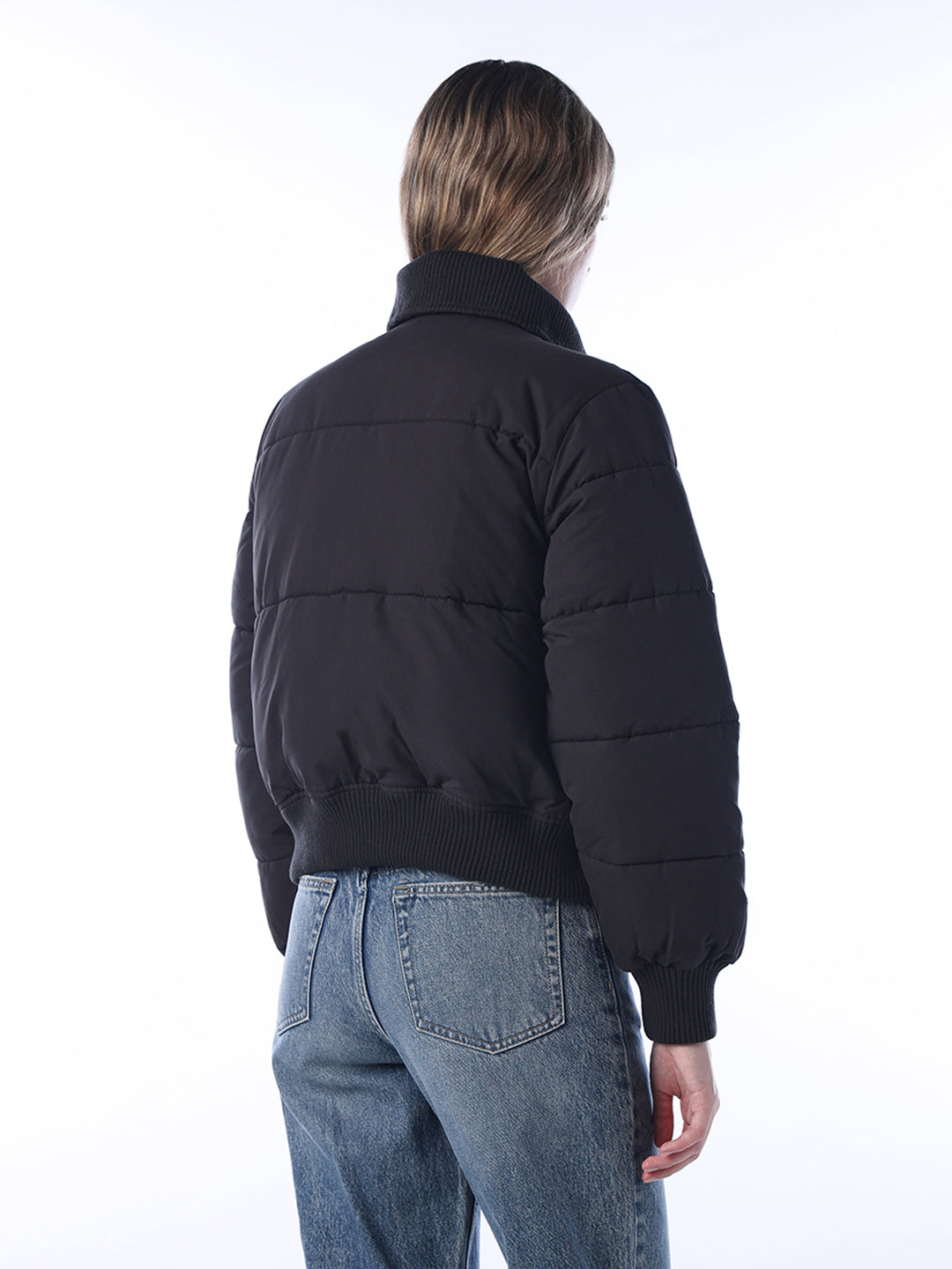 High Neck Short Puffer Jacket