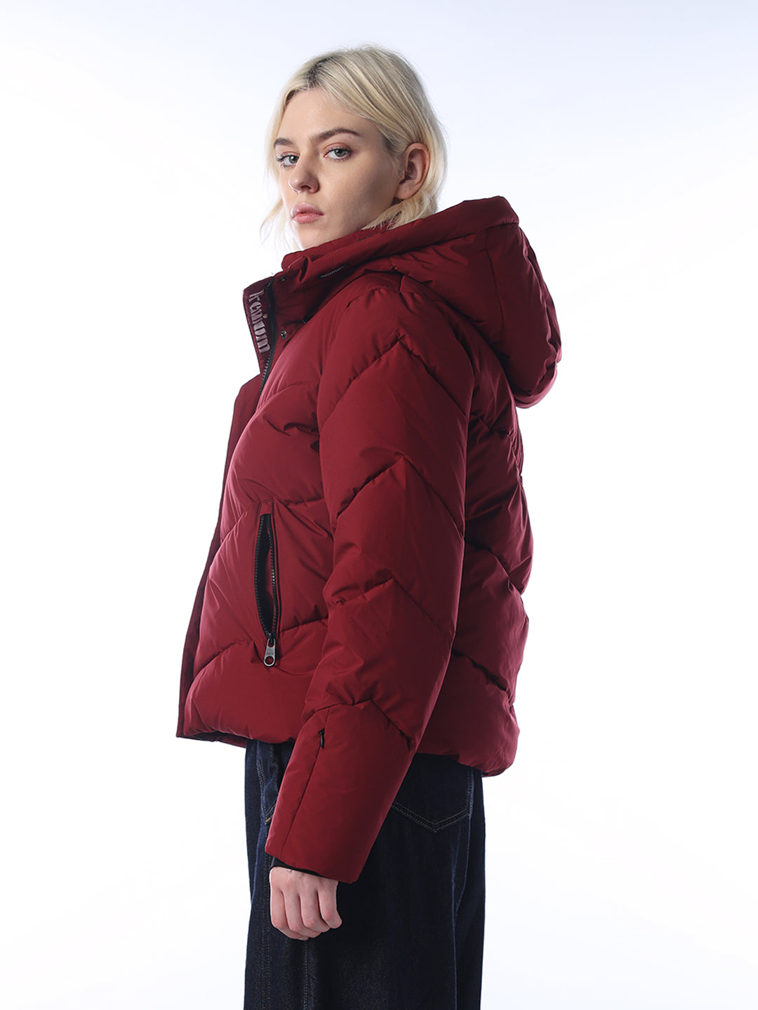 High Neck Hooded Puffer Jacket