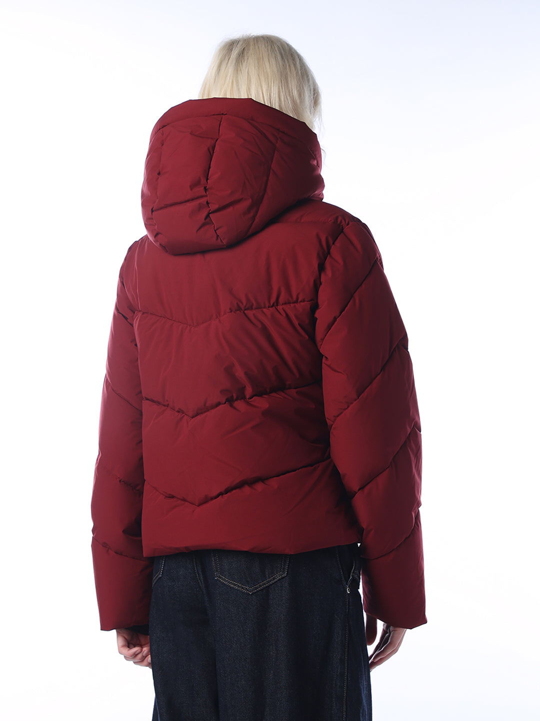 High Neck Hooded Puffer Jacket