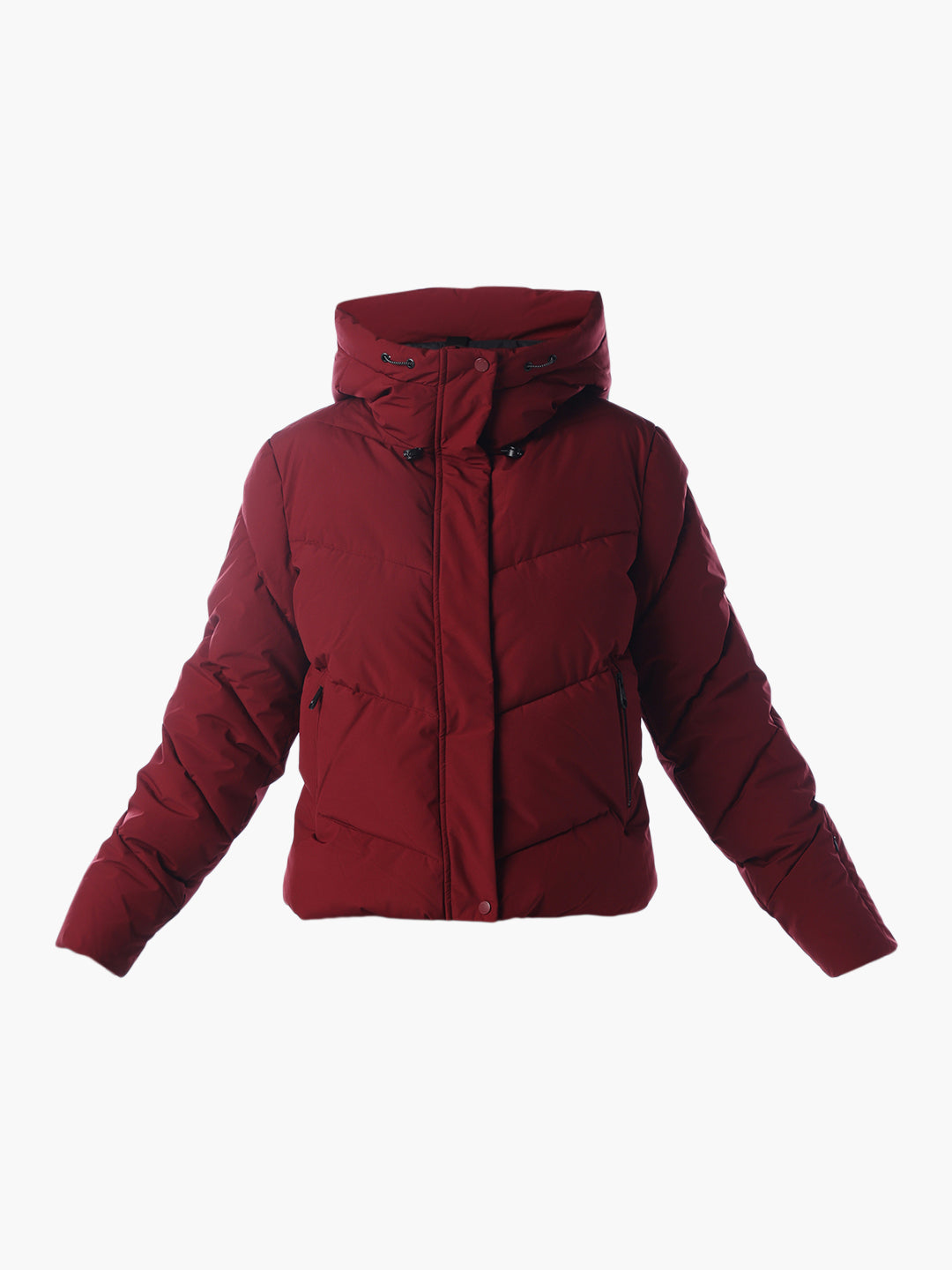 High Neck Hooded Puffer Jacket