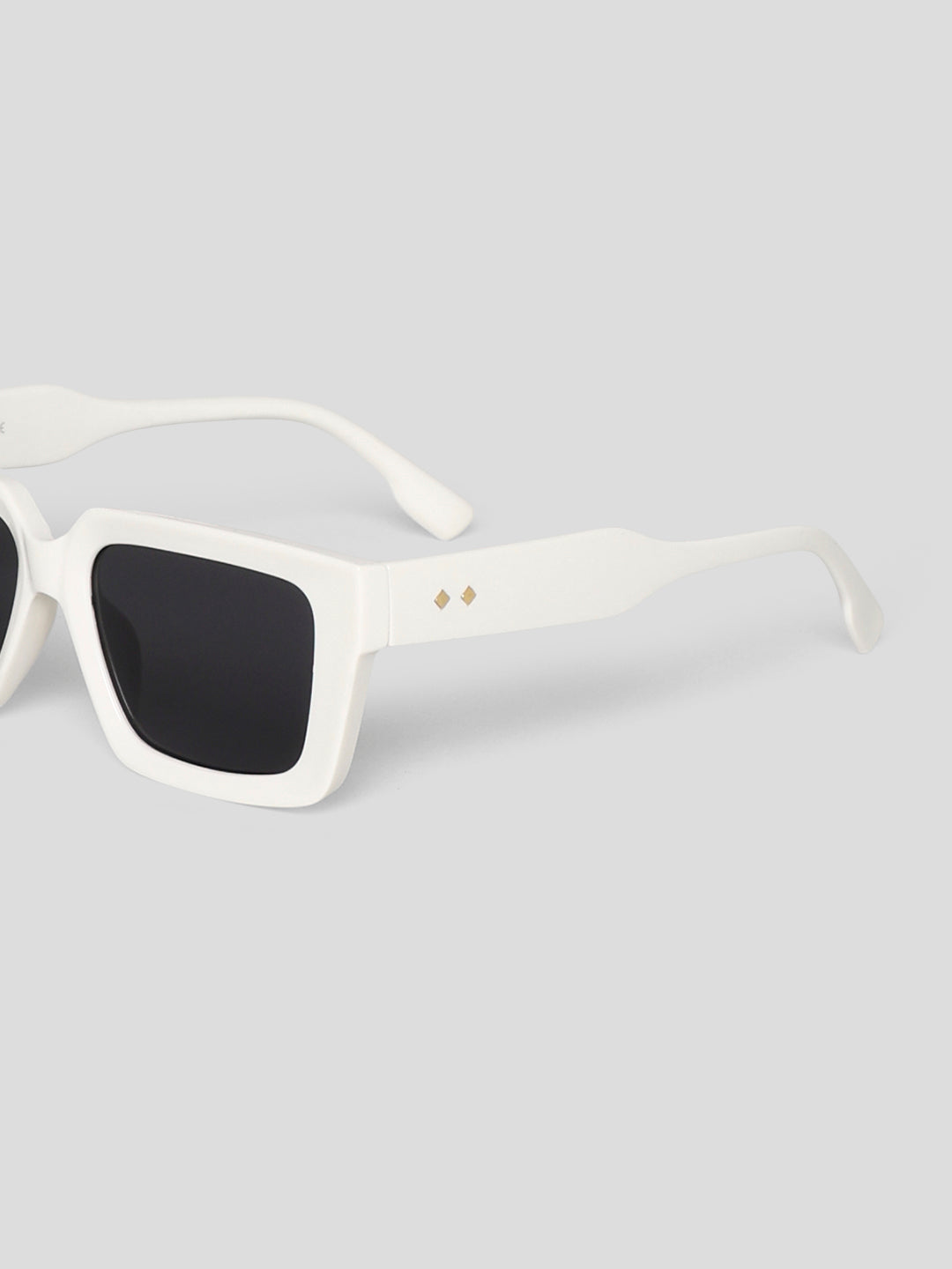 White Tinted Rectangular Sunglasses