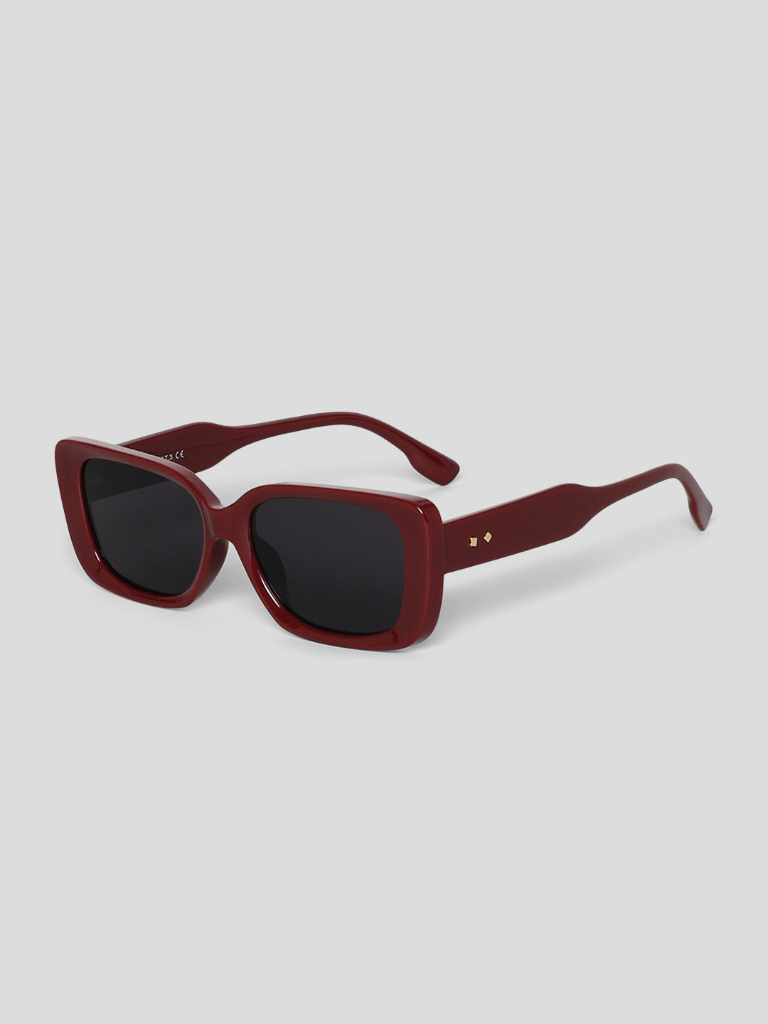 Dark Red Cat-Eye Sunglasses