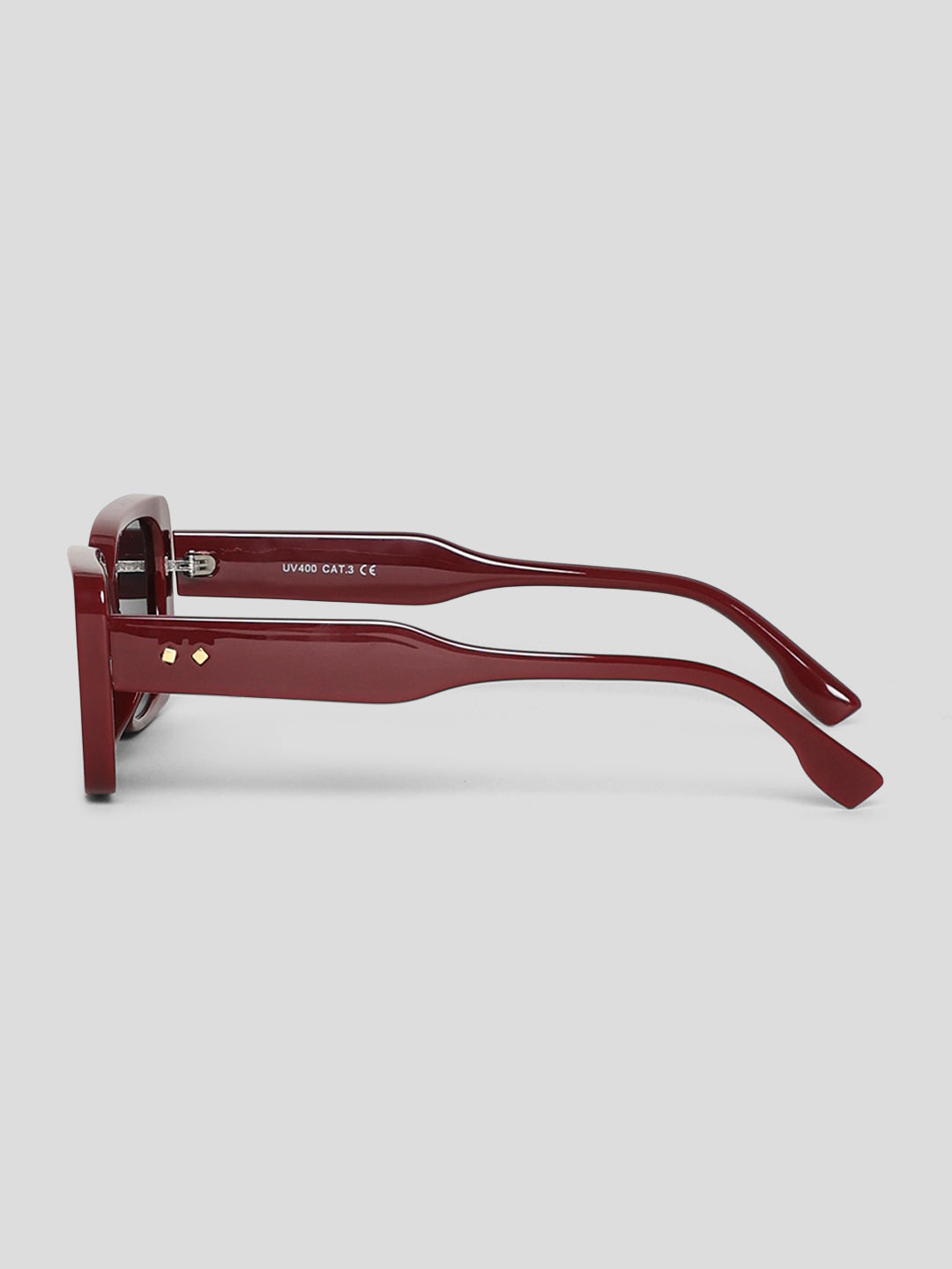 Dark Red Cat-Eye Sunglasses