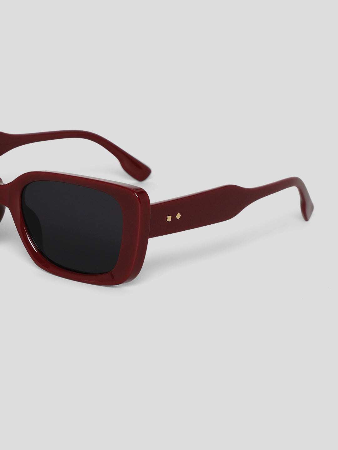 Dark Red Cat-Eye Sunglasses