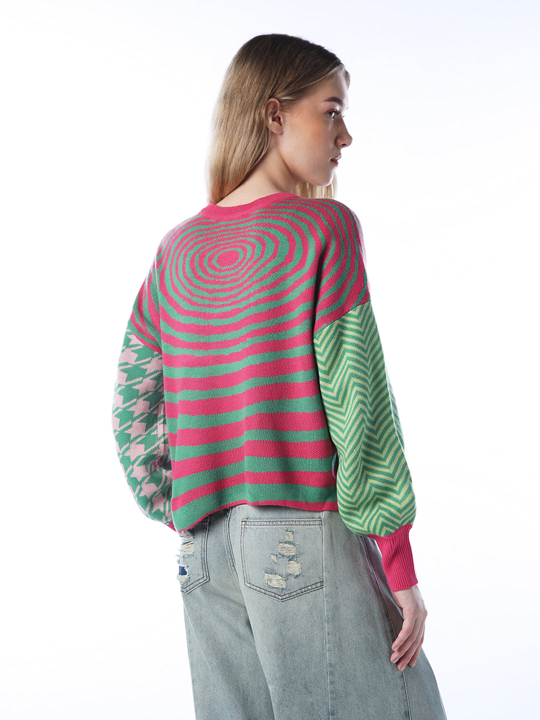 O-Neck Colourblocked Pullover