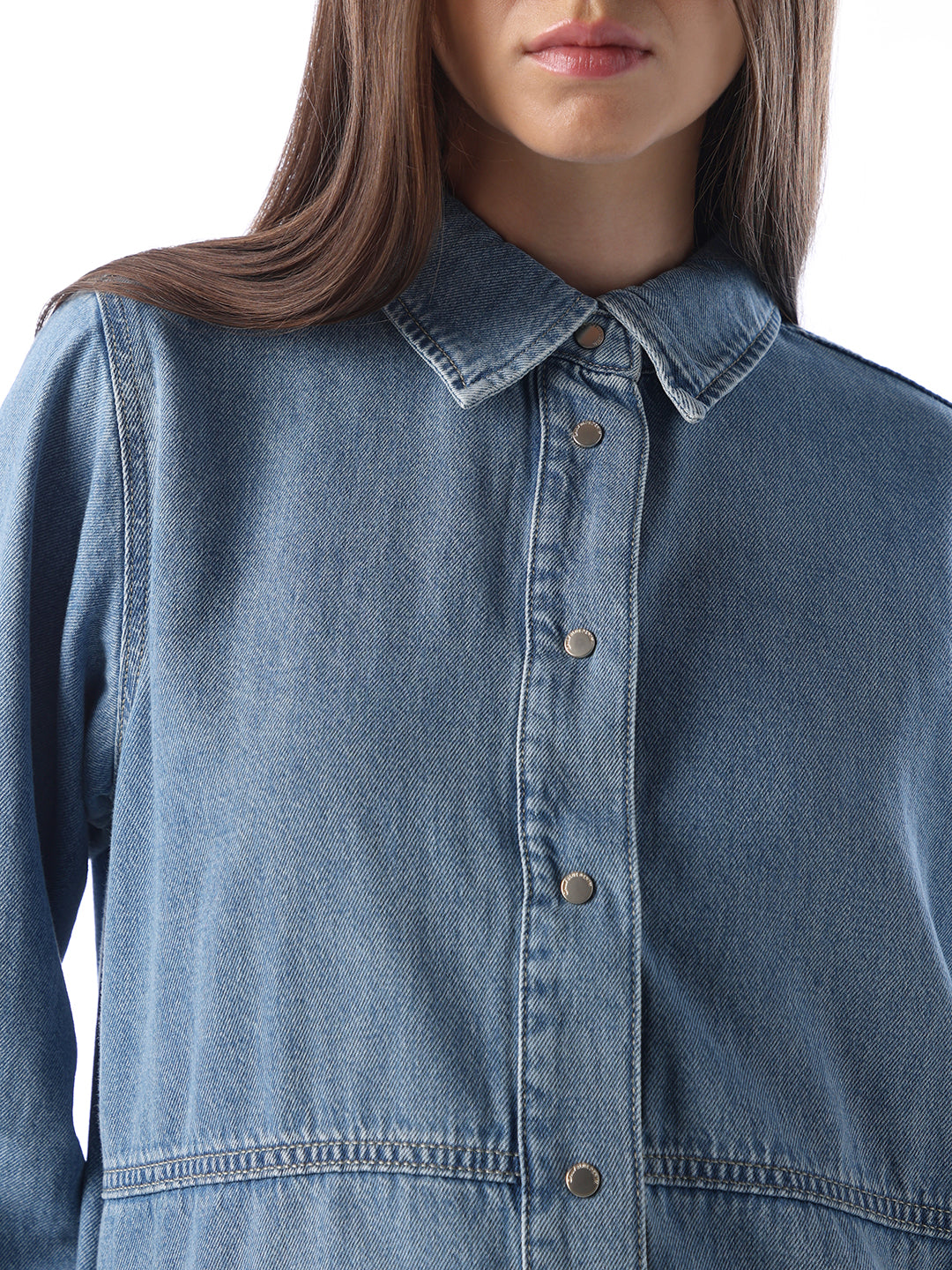 Blue Cotton Denim Shirt