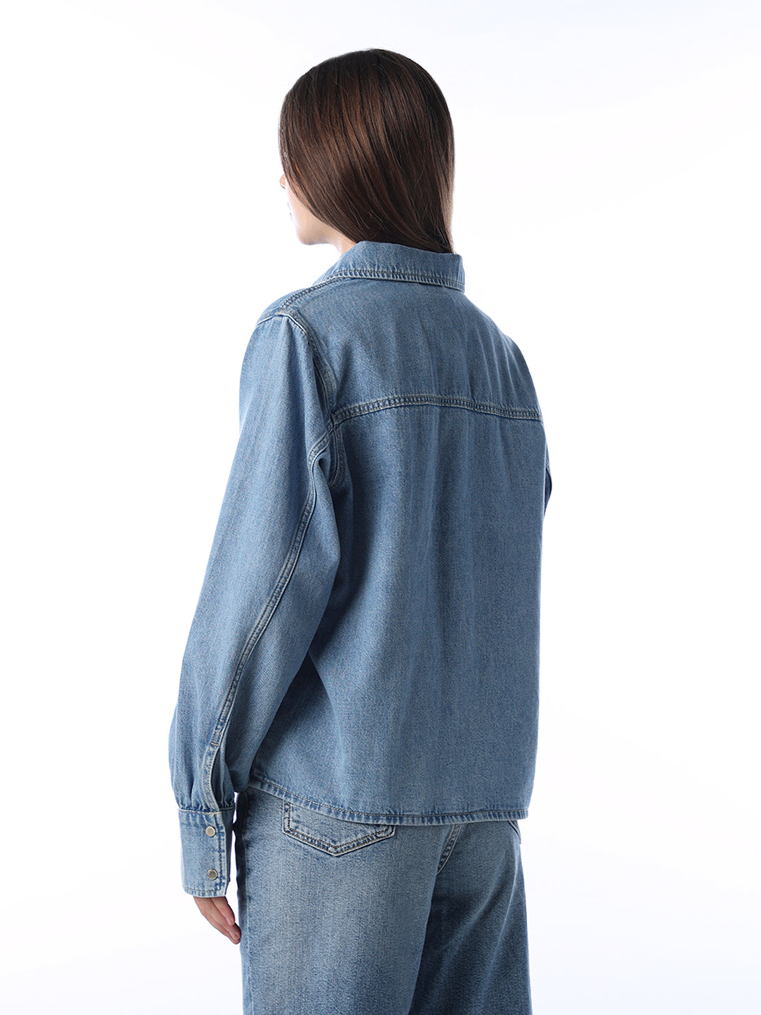 Blue Cotton Denim Shirt