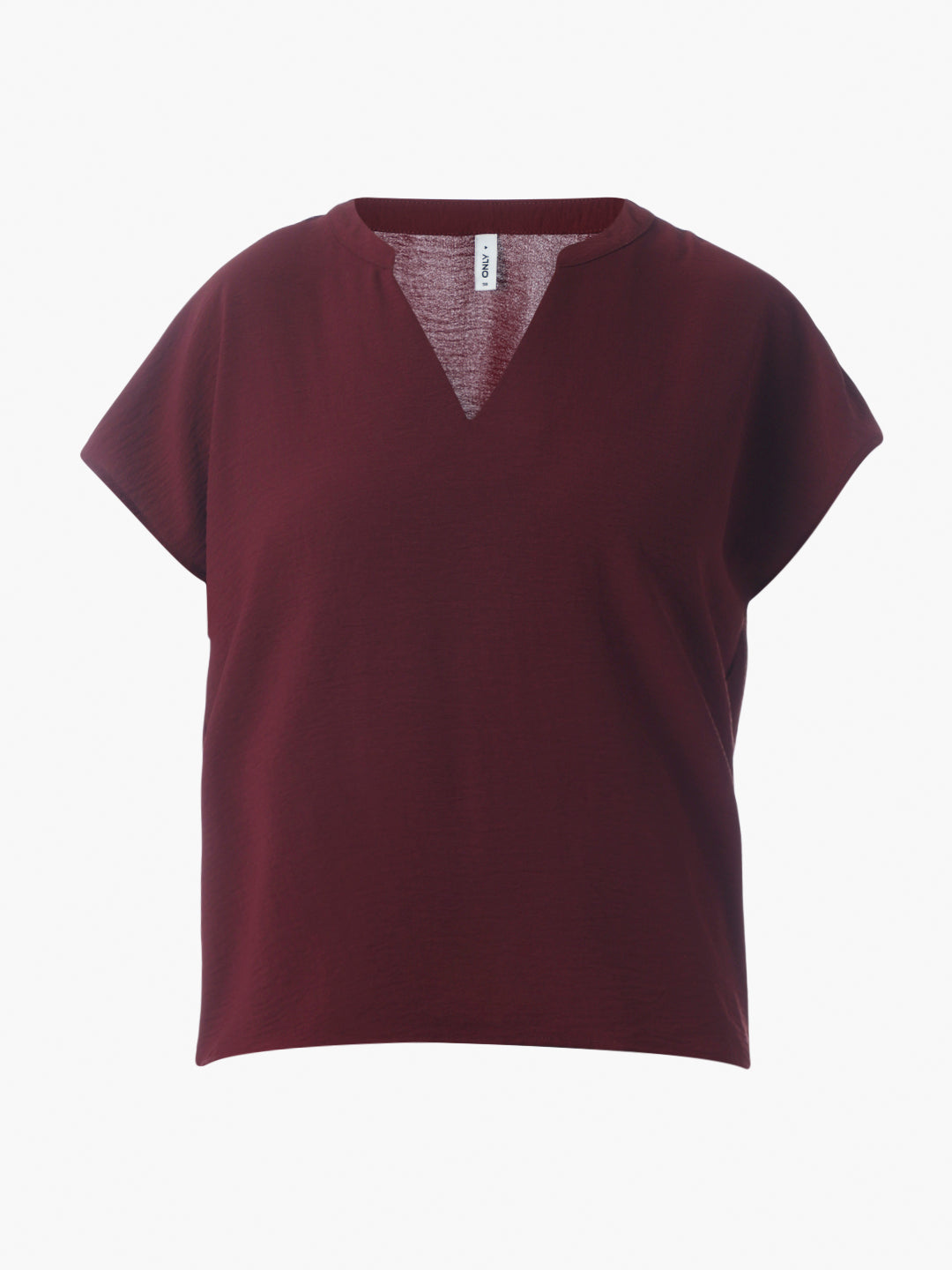 Maroon V-Neck Top