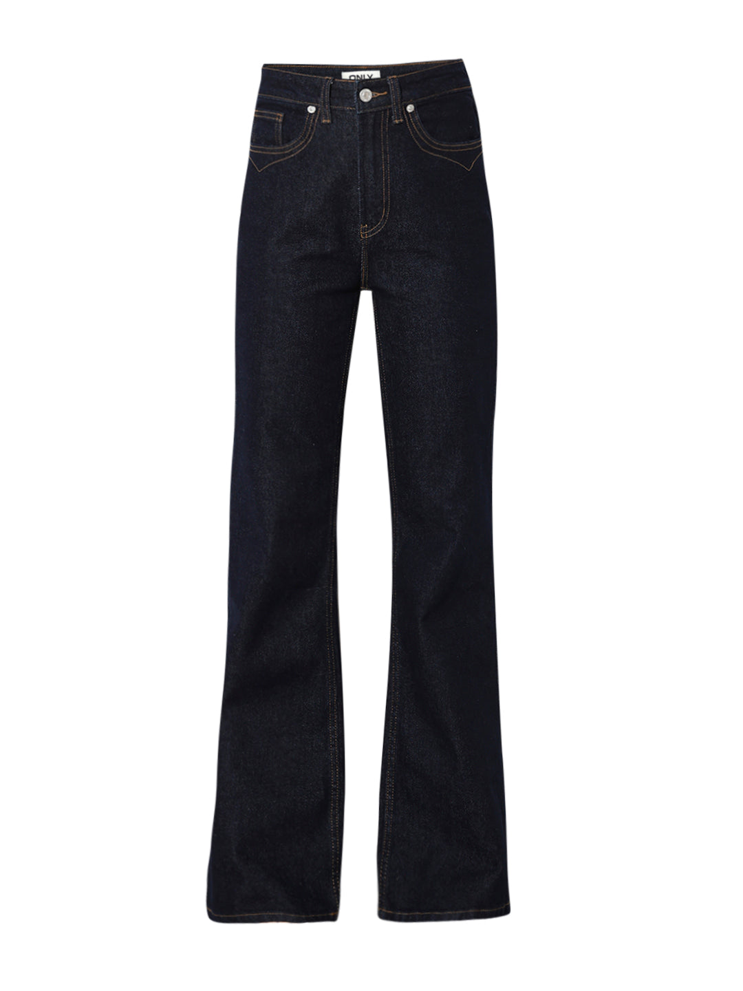 Dark Blue High Rise Flared Jeans