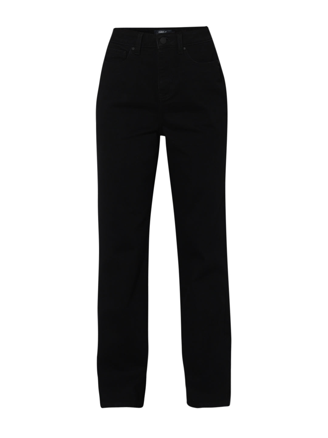 Black High Rise Straight Fit Jeans