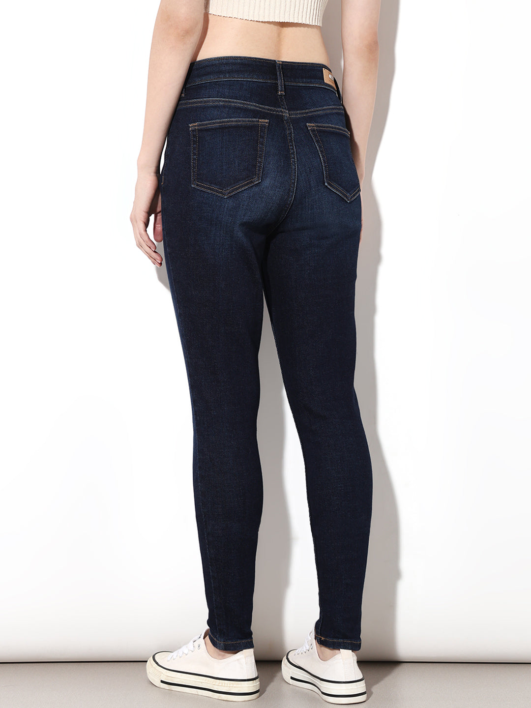 Dark Blue High Rise Skinny Jeans