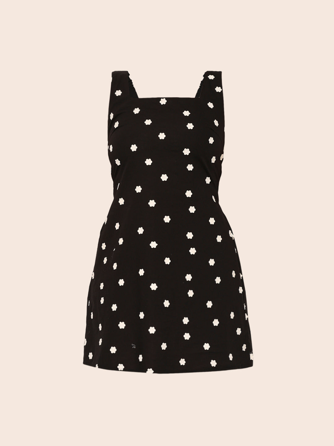 Black Floral Embroidered Dress