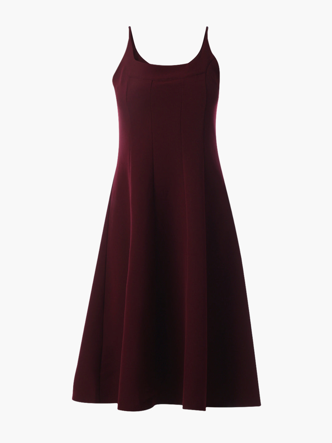 Maroon Fit & Flare Dress