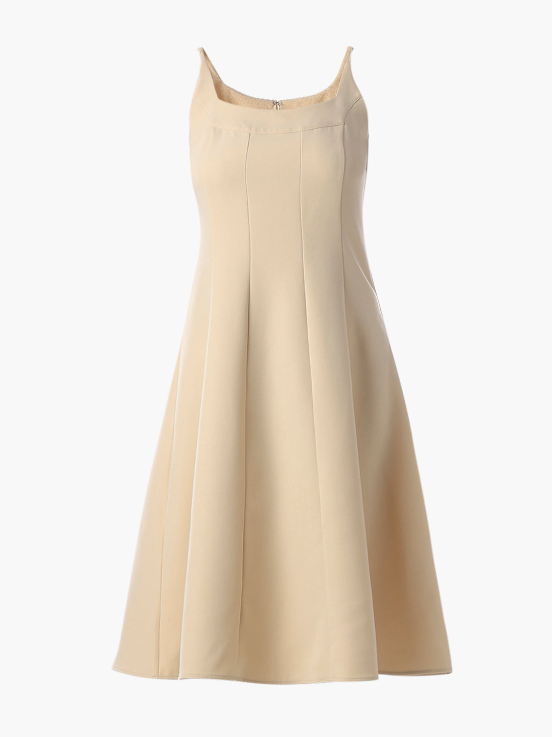 Beige Fit & Flare Dress