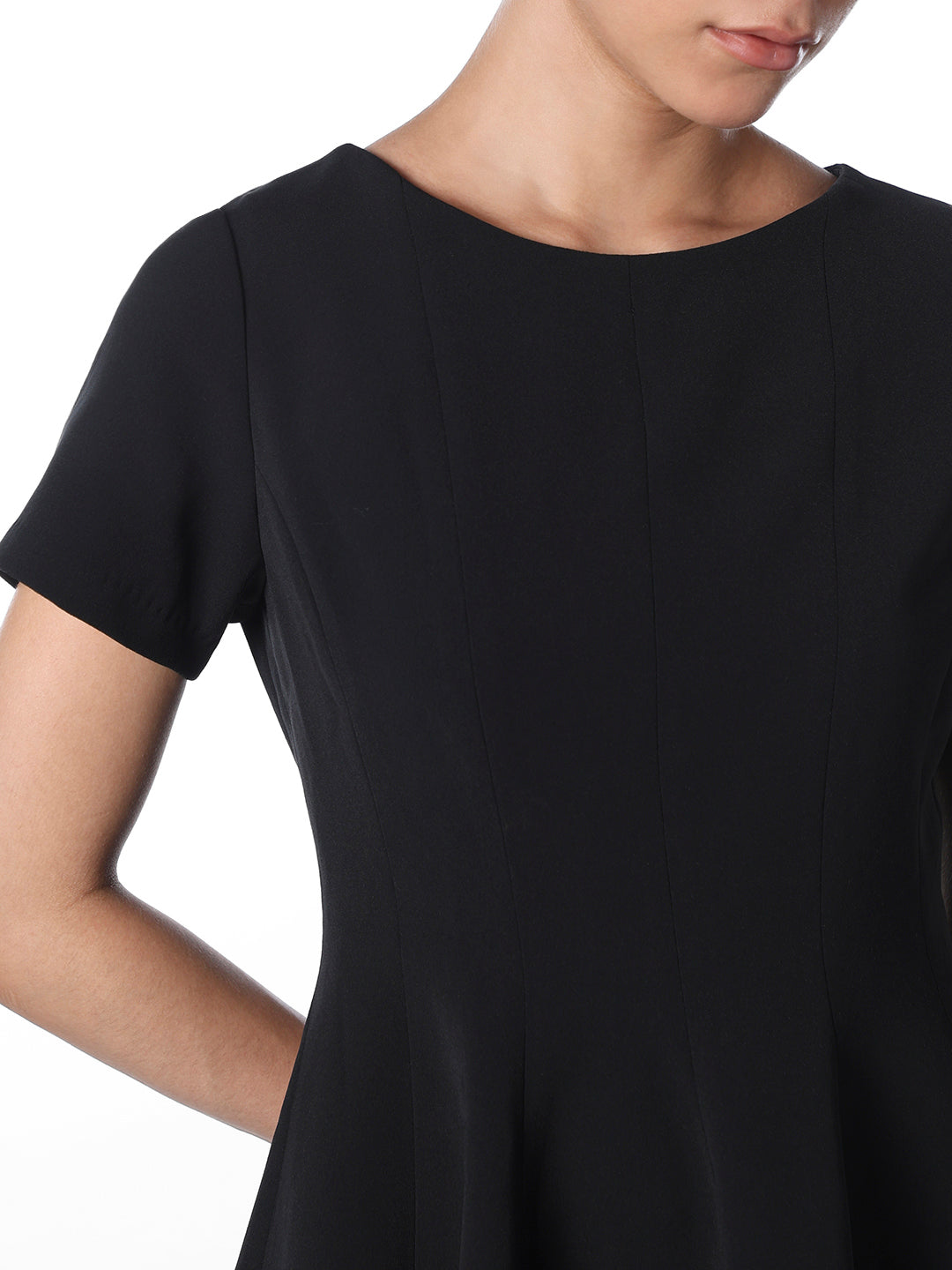 Black Flared Short Dress