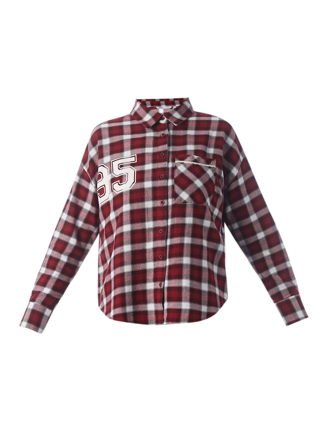 Maroon Check Cotton Shirt