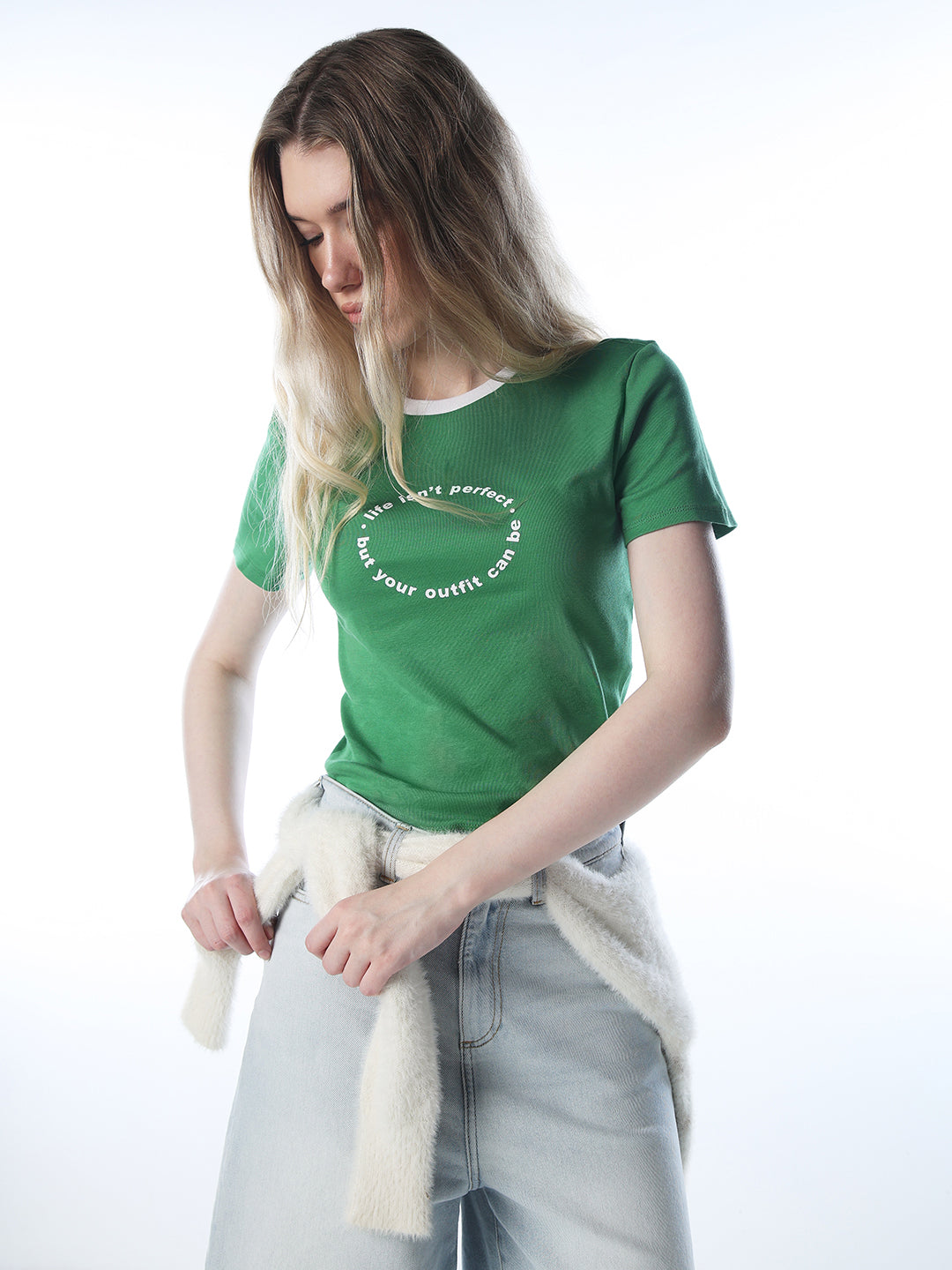 Short Text Print T-shirt