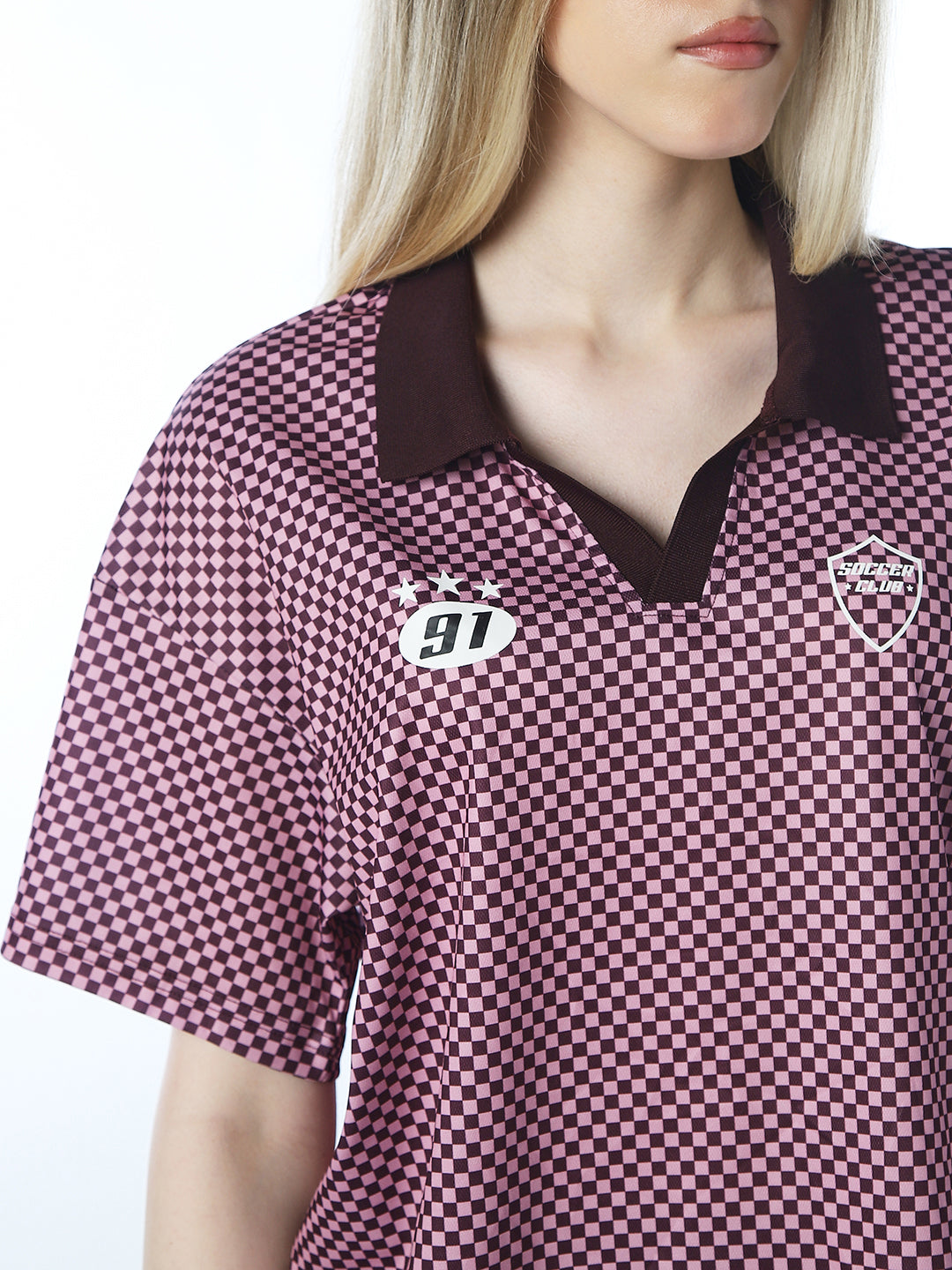 Drop Shoulder Printed Jersey Polo