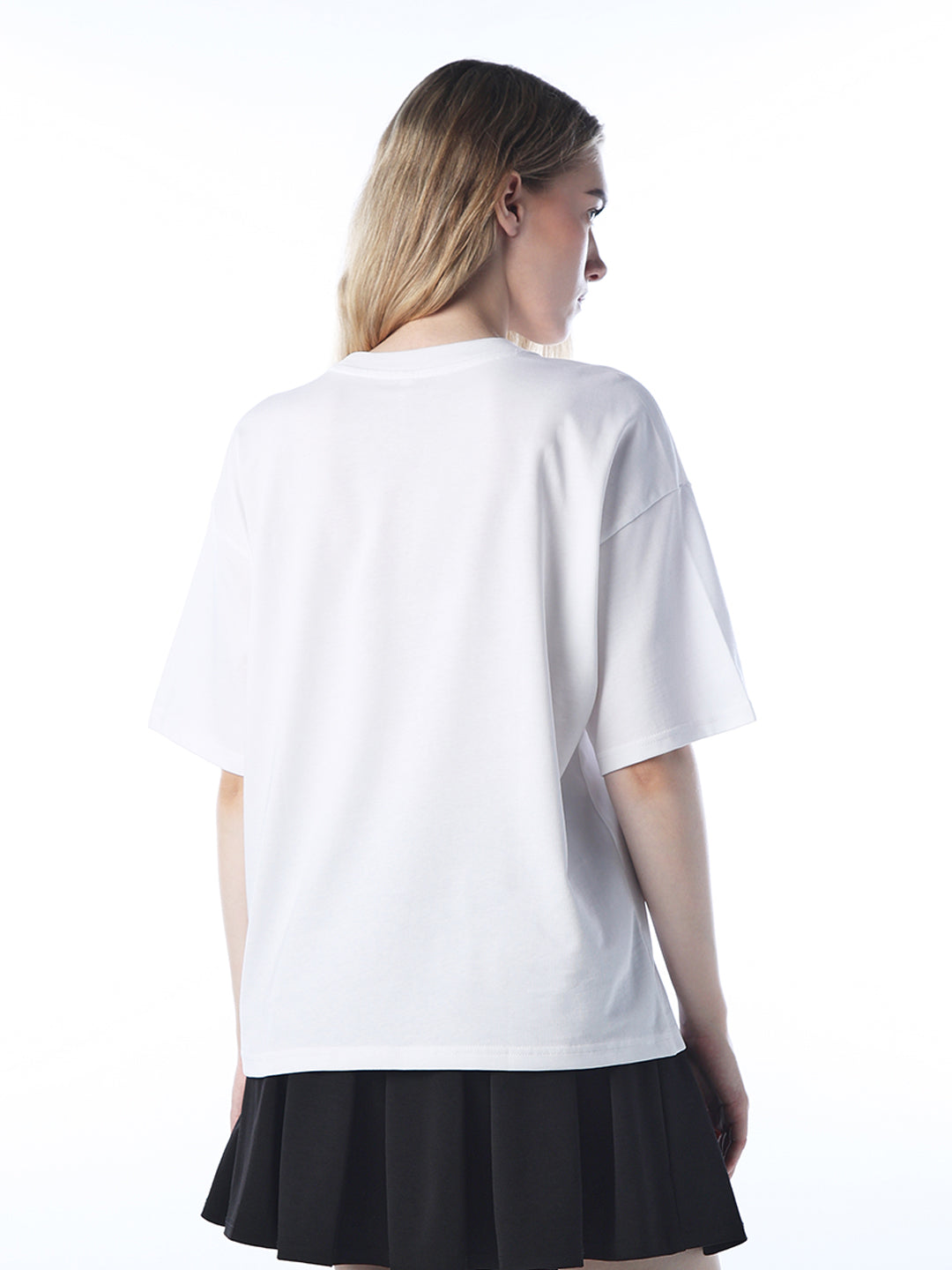 Satin Text Print T-shirt