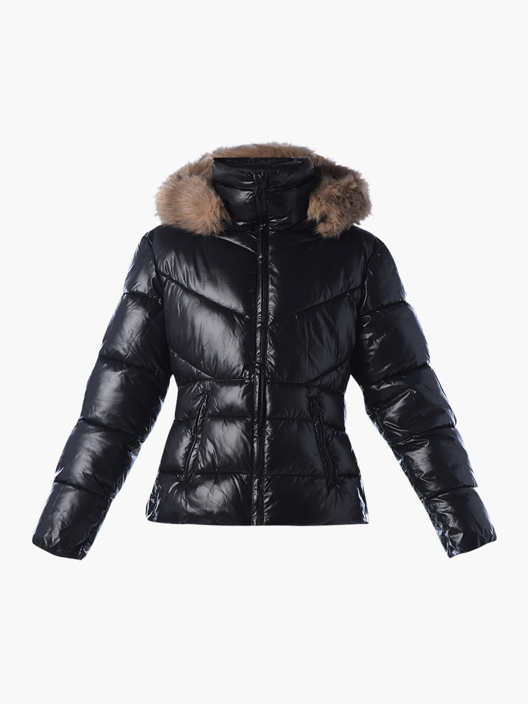 Faux Fur Hooded Puffer Jacket