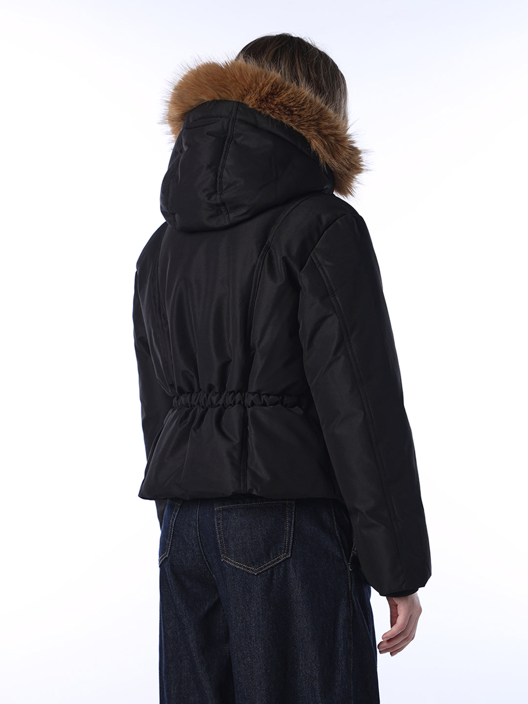 Faux Fur Hooded Parka Puffer Jacket