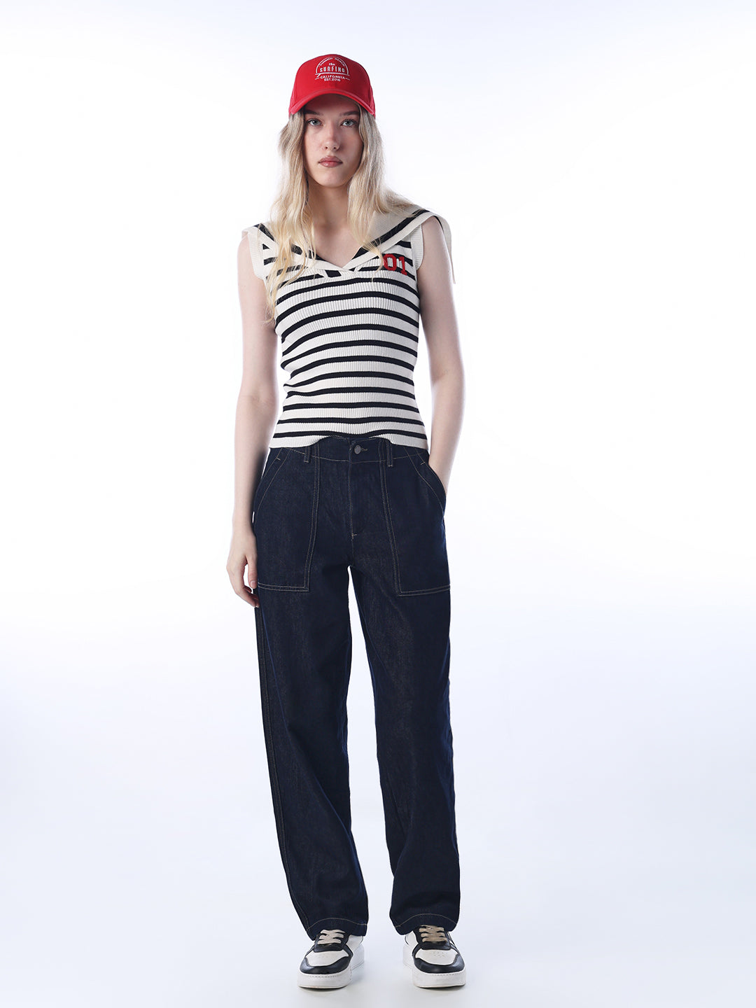 Barrel Fit High Rise Jeans