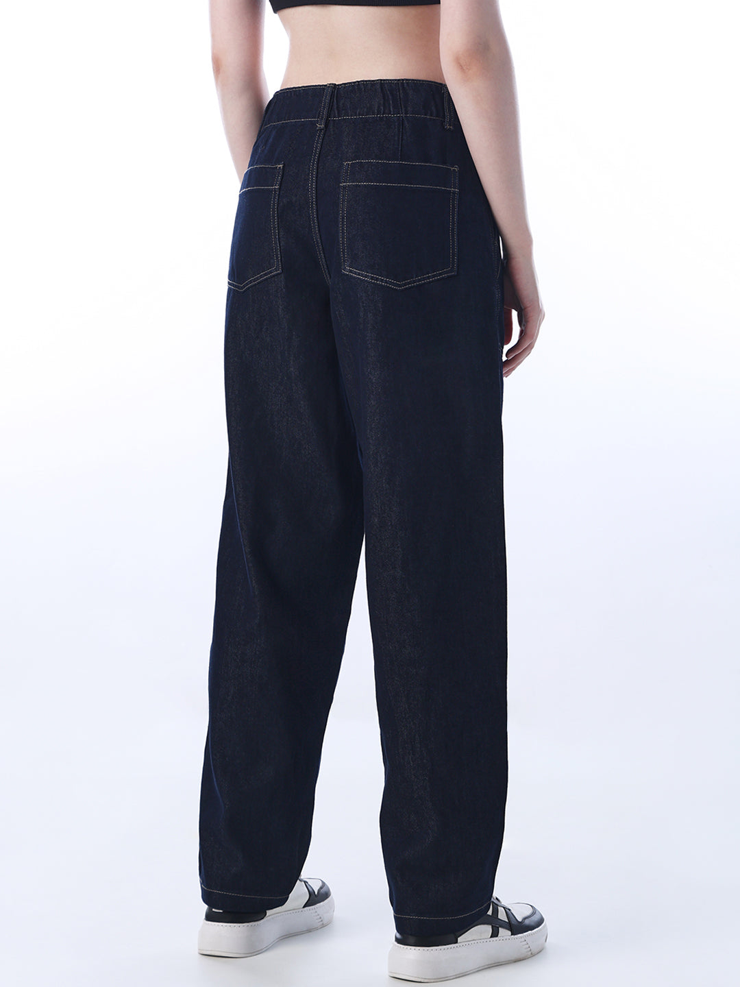 Barrel Fit High Rise Jeans