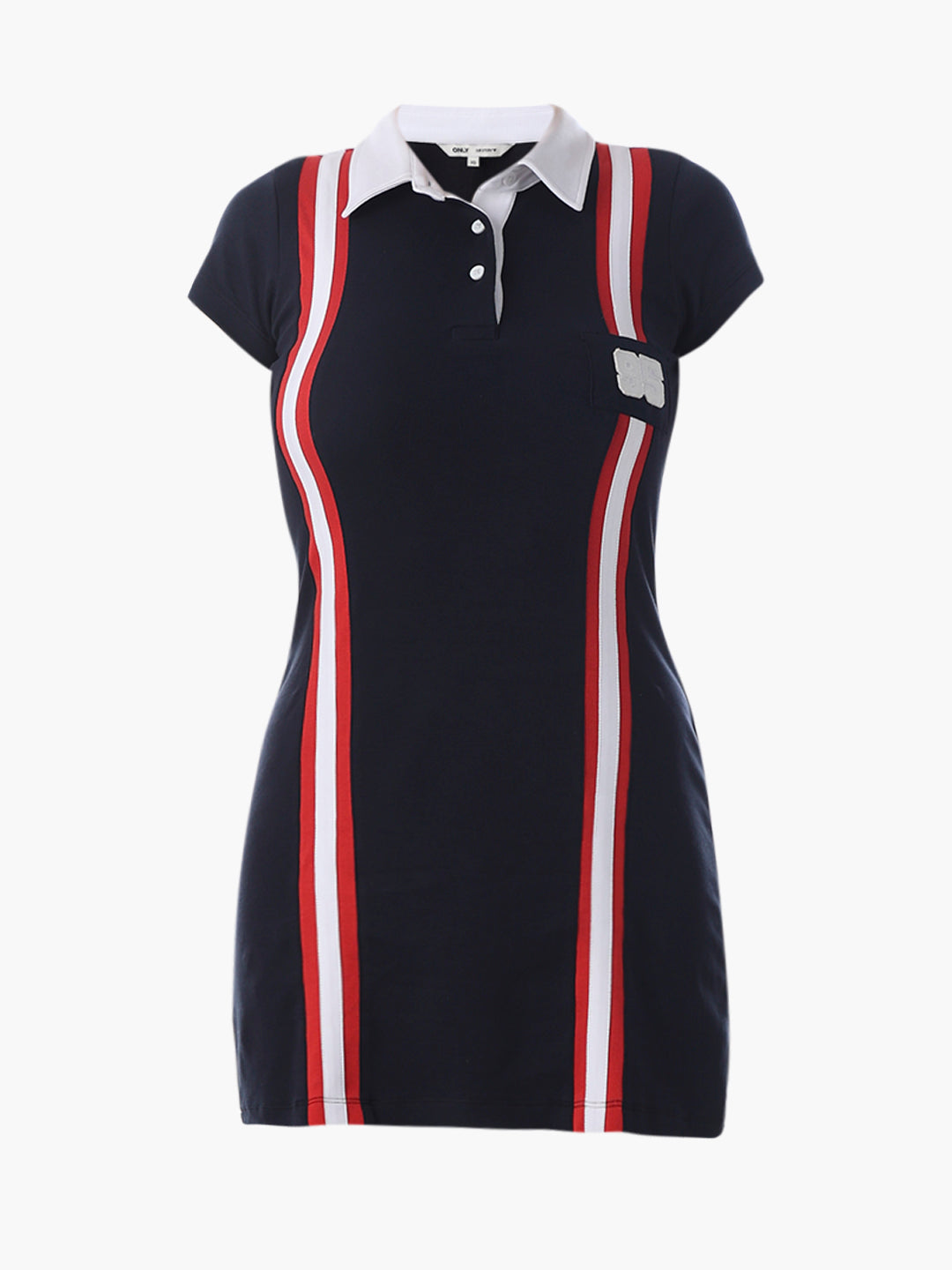 Navy Blue Bodycon Polo Dress