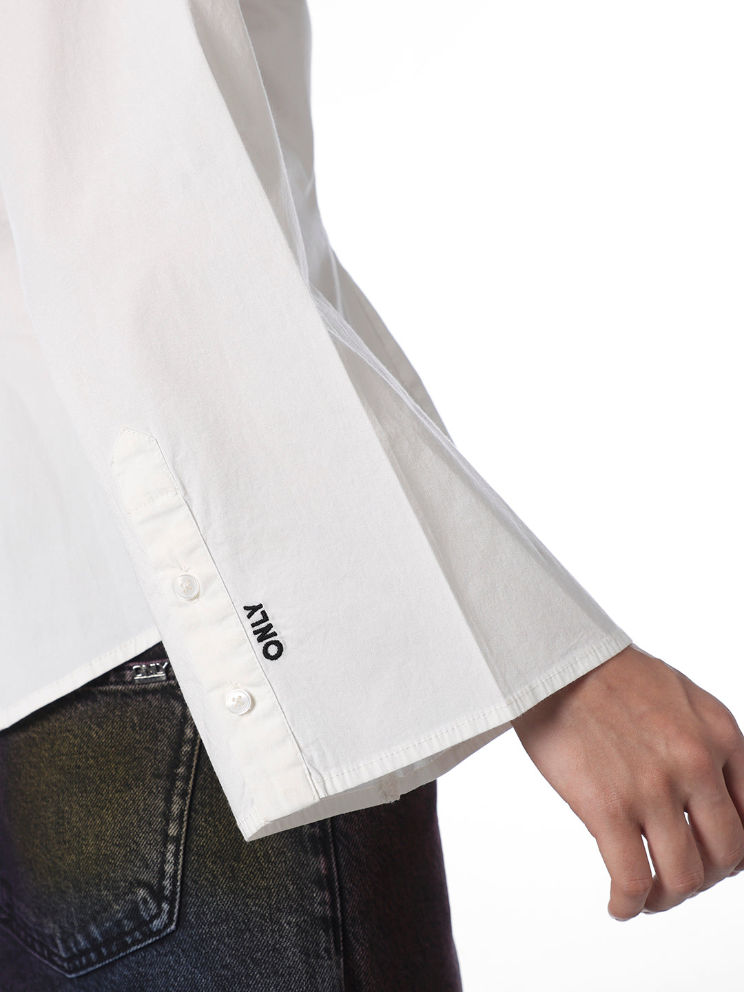 Pleated Cotton Shirt - White