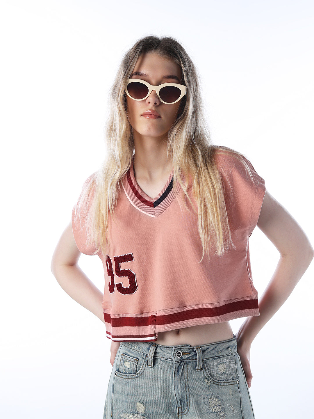 Varsity Cropped Sweatshirt