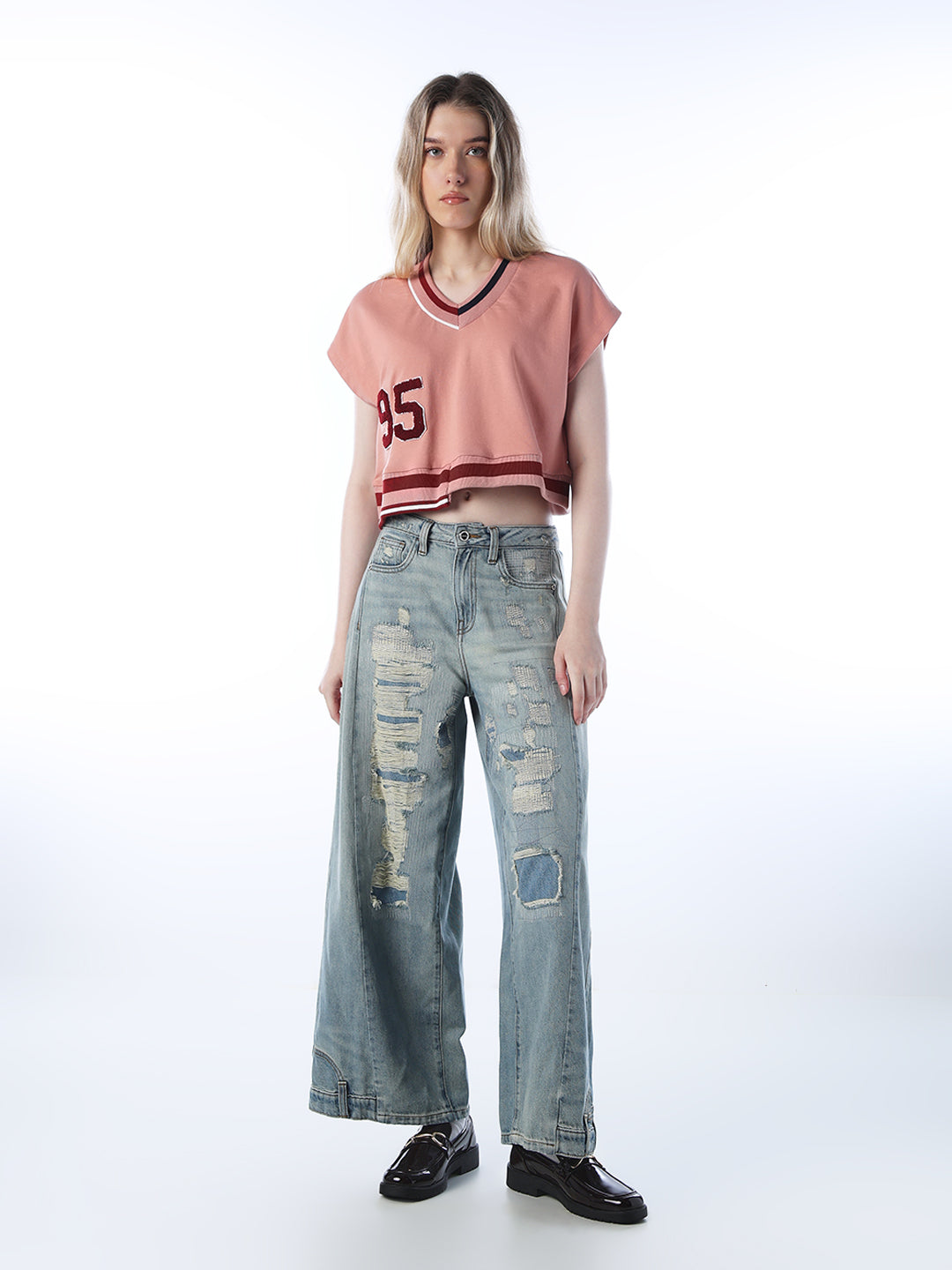 Varsity Cropped Sweatshirt