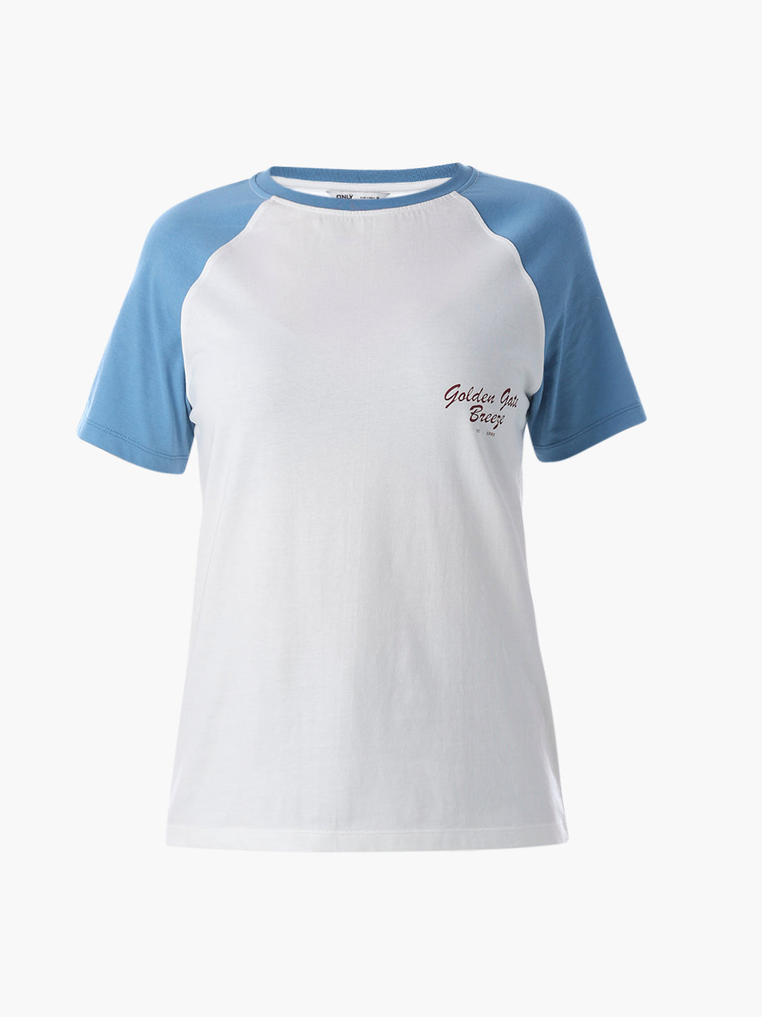 White Colourblocked T-shirt