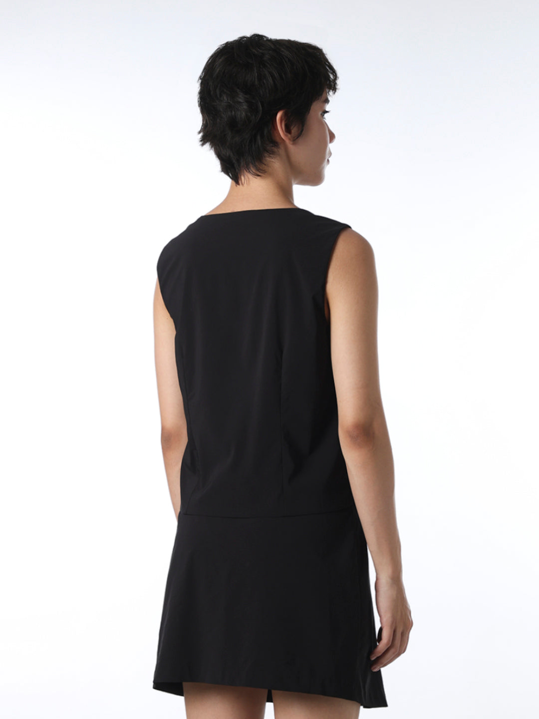 Black Short Waistcoat Top