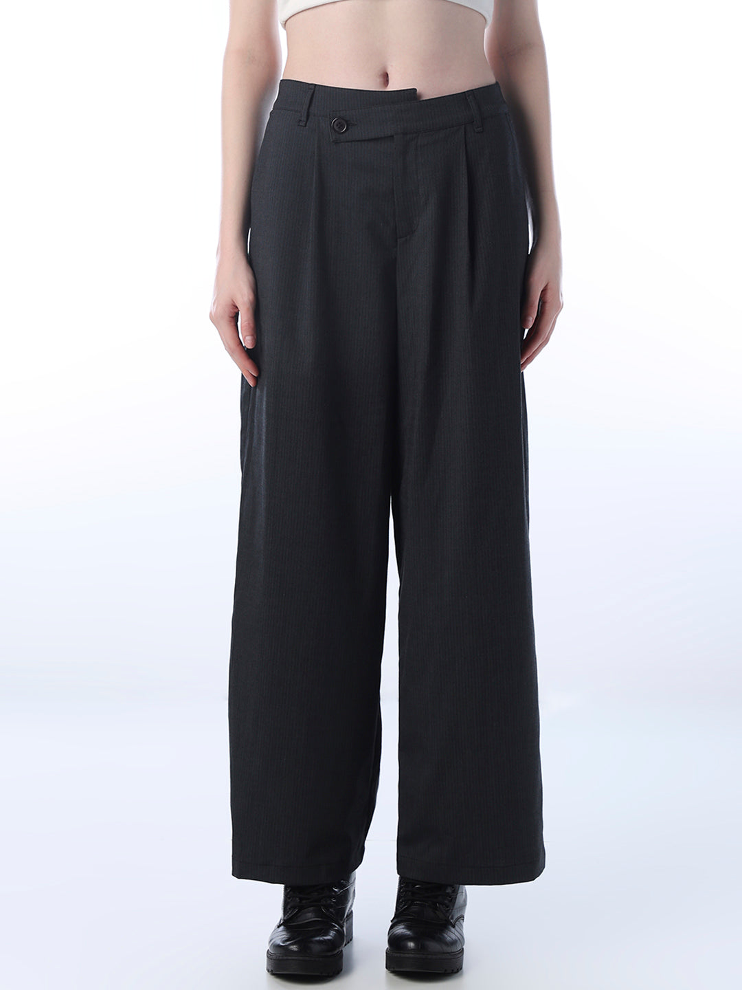 Asymmetric Waistband Pants