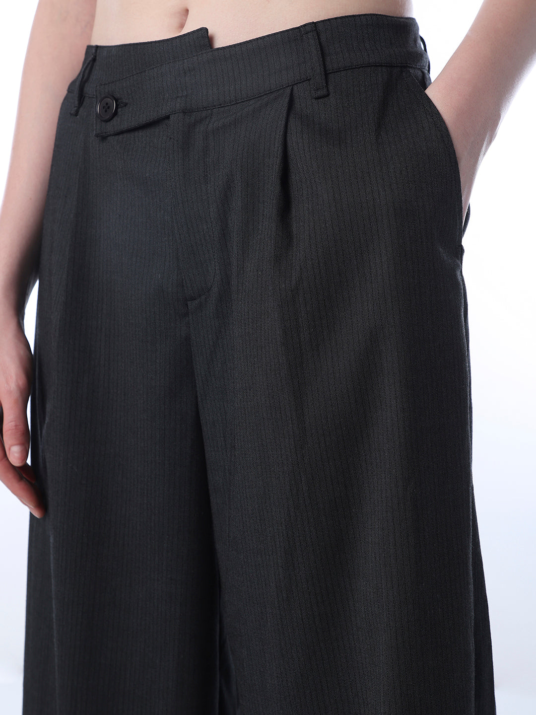 Asymmetric Waistband Pants