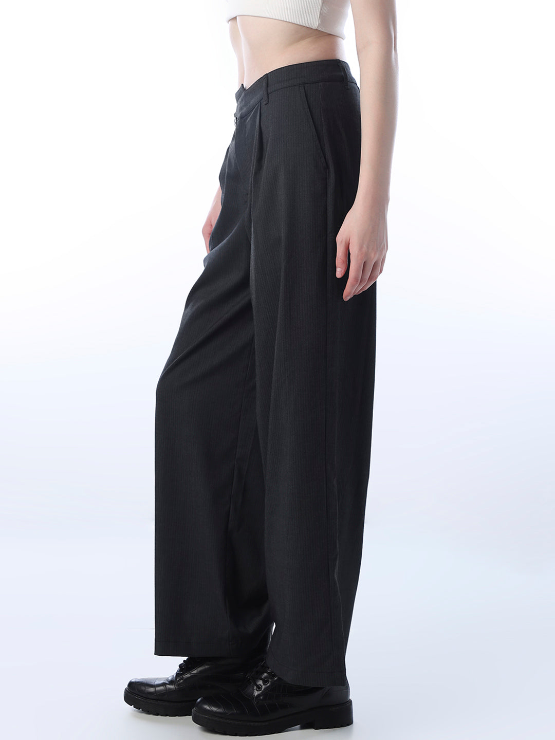 Asymmetric Waistband Pants