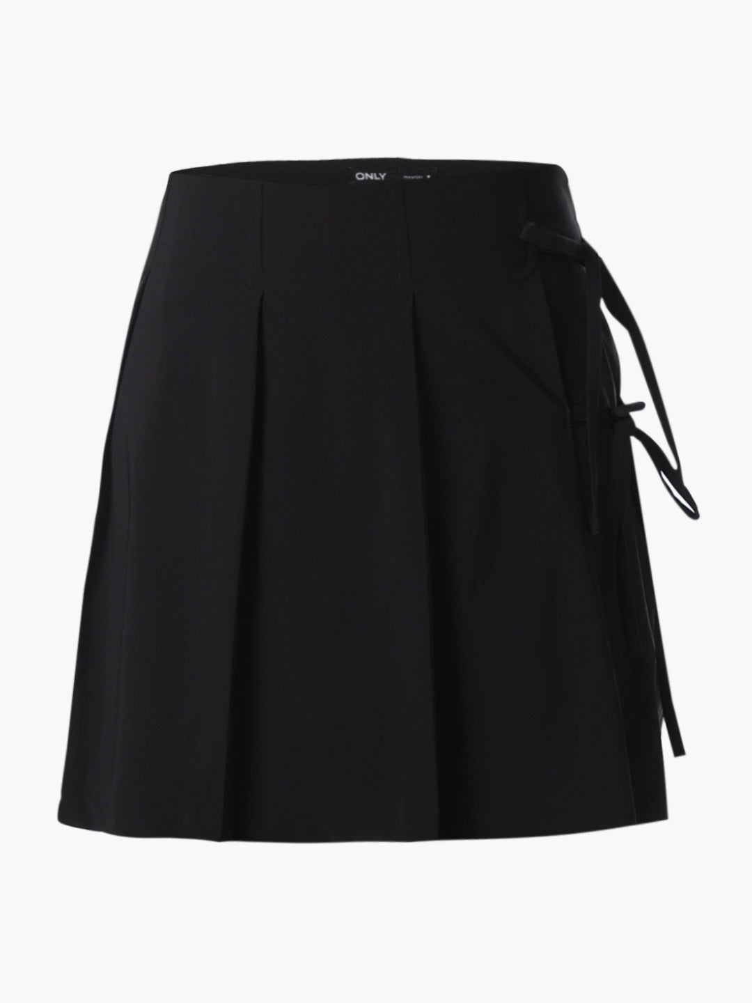 Black High Rise Pleated Skort