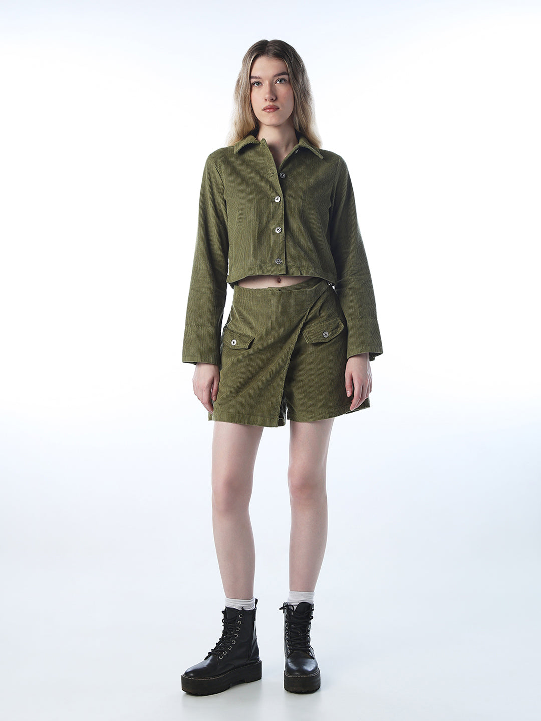 Green Corduroy Shirt